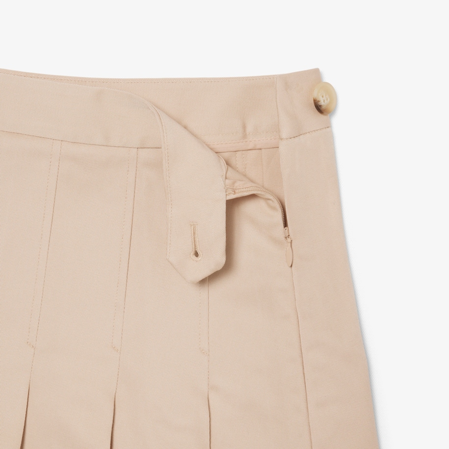 Short Stretch Cotton Pleated Skirt image number 4