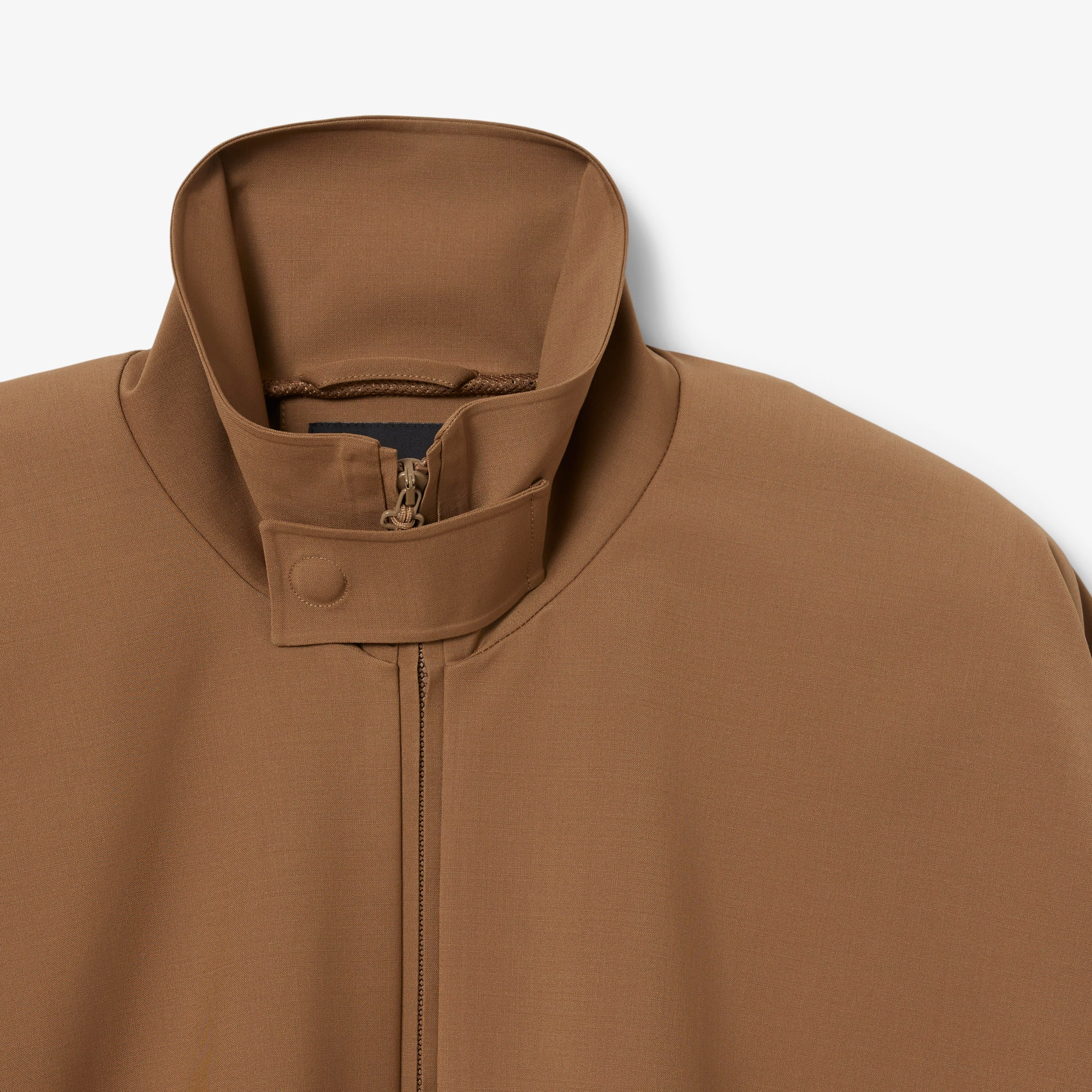 Jaket Track Campuran Wol Runway image number 5