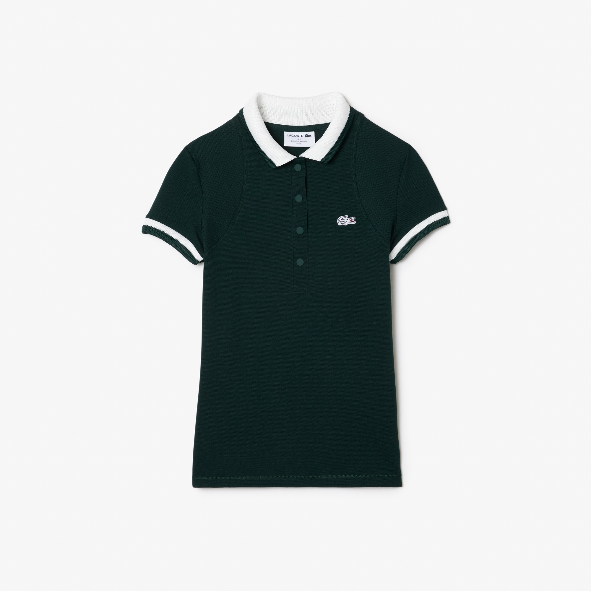 Slim Fit French Made Stretch Polo Shirt image number 3