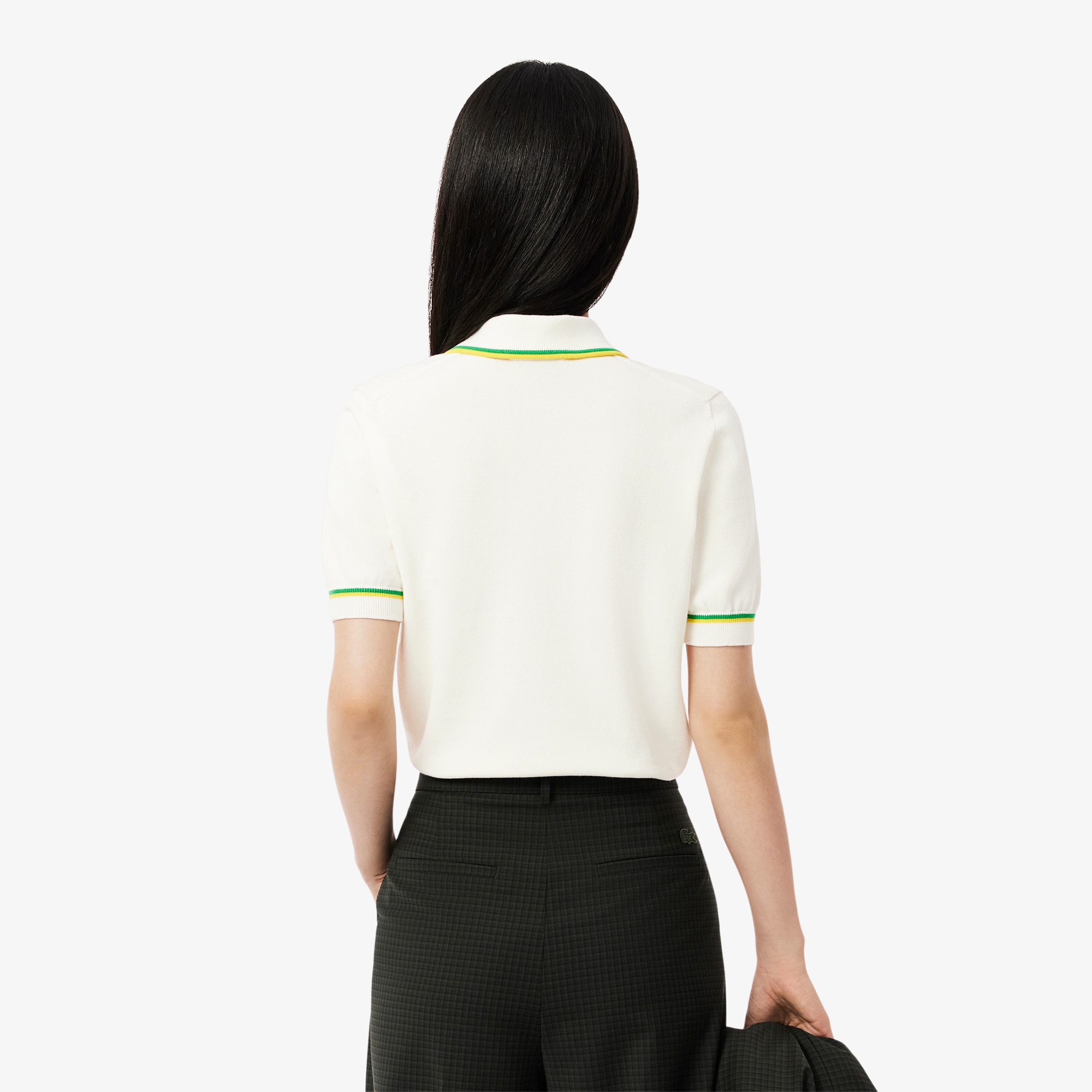 Cropped 3D Seamless Stretch Cotton Polo Shirt image number 2