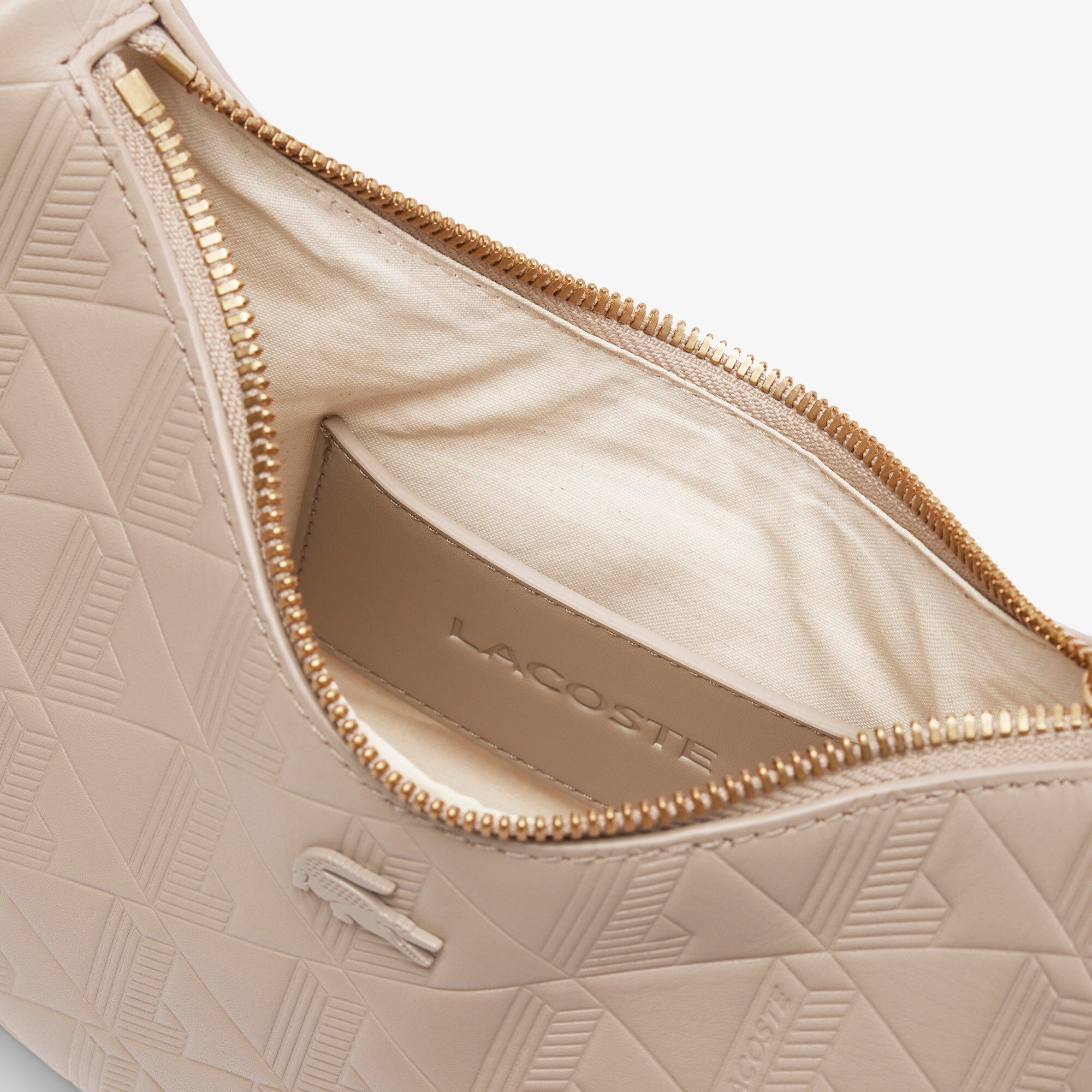 Maheki Embossed Leather Half Moon Purse