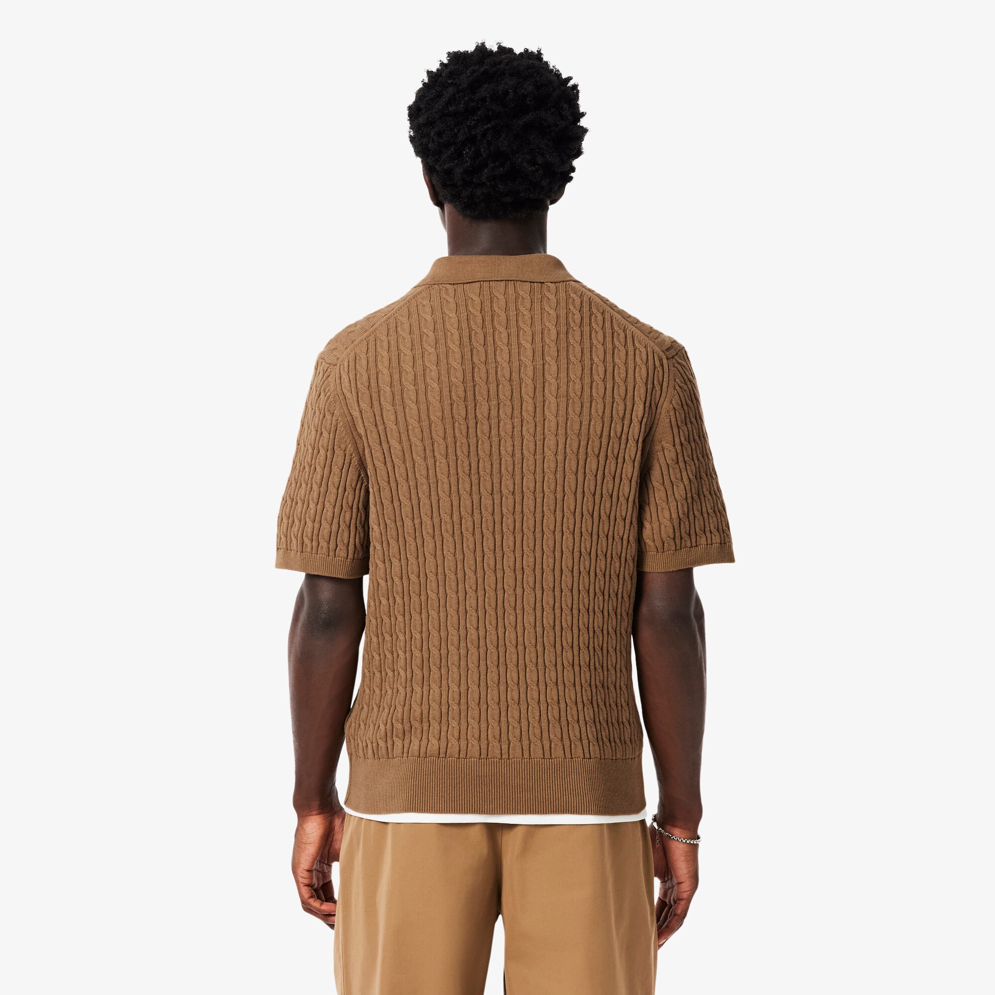 Kaos Polo Classic Fit Cable Knit Katun image number 2