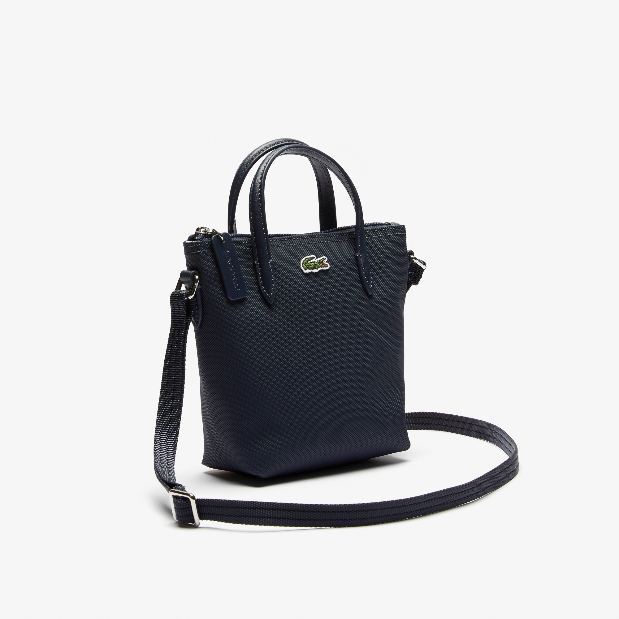Tas Wanita Lacoste Tote Mini Zip Kanvas Lapis Petit Piqu&eacute; Konsep L.12.12 image number 4