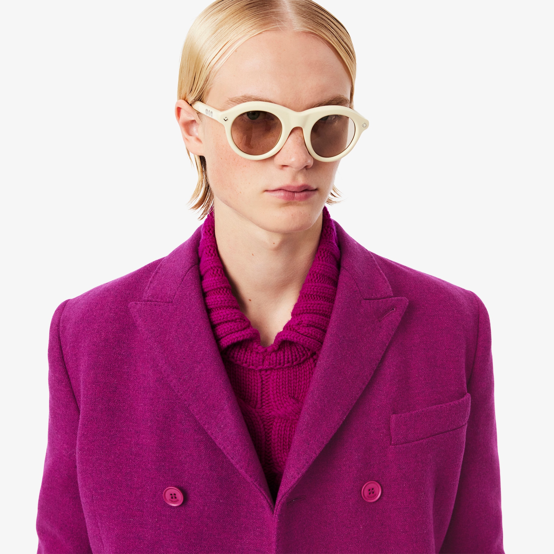 Blazer Wol Marbled Double Breasted Runway image number 1