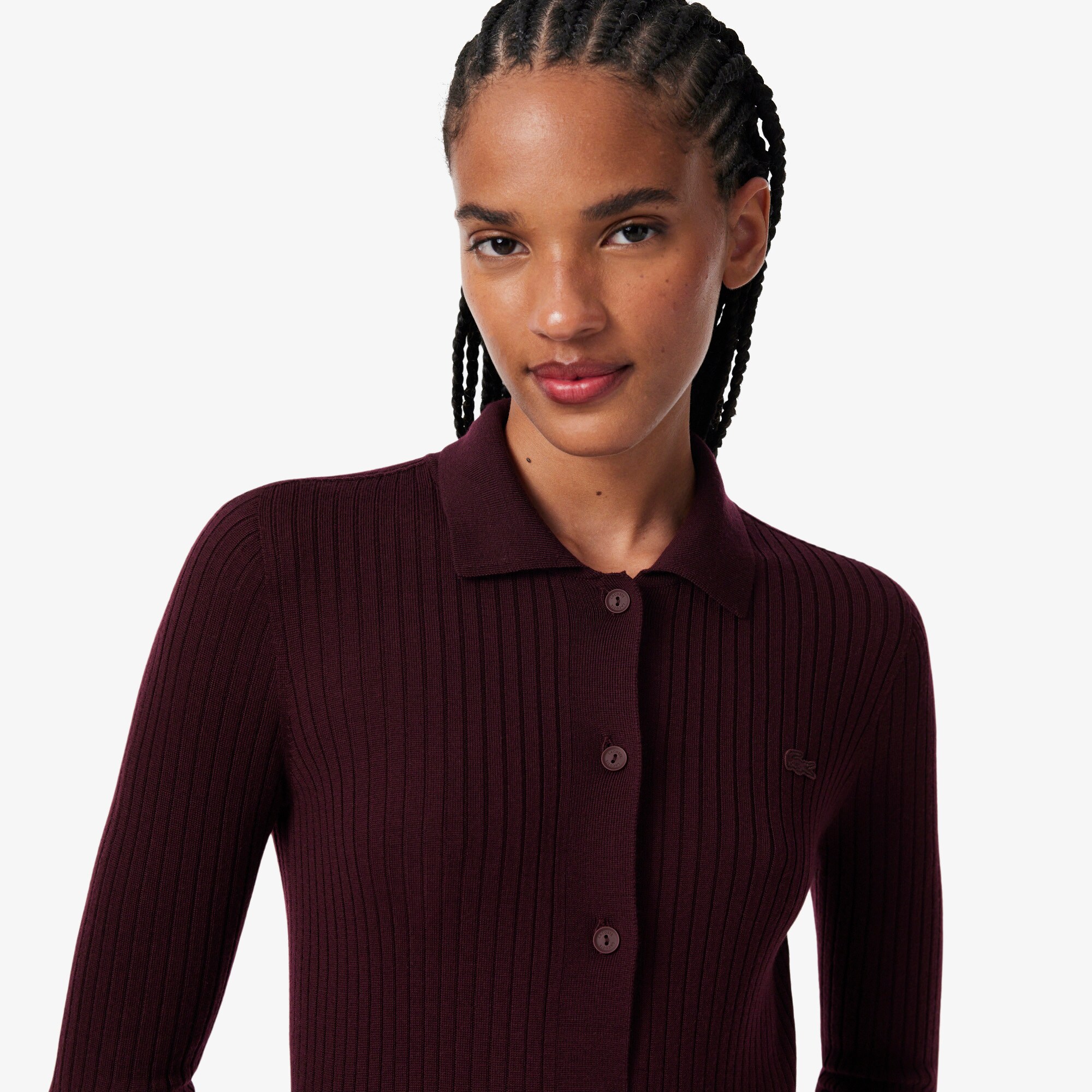 Dress 3D Knit Merino Wol Kerah Polo image number 1