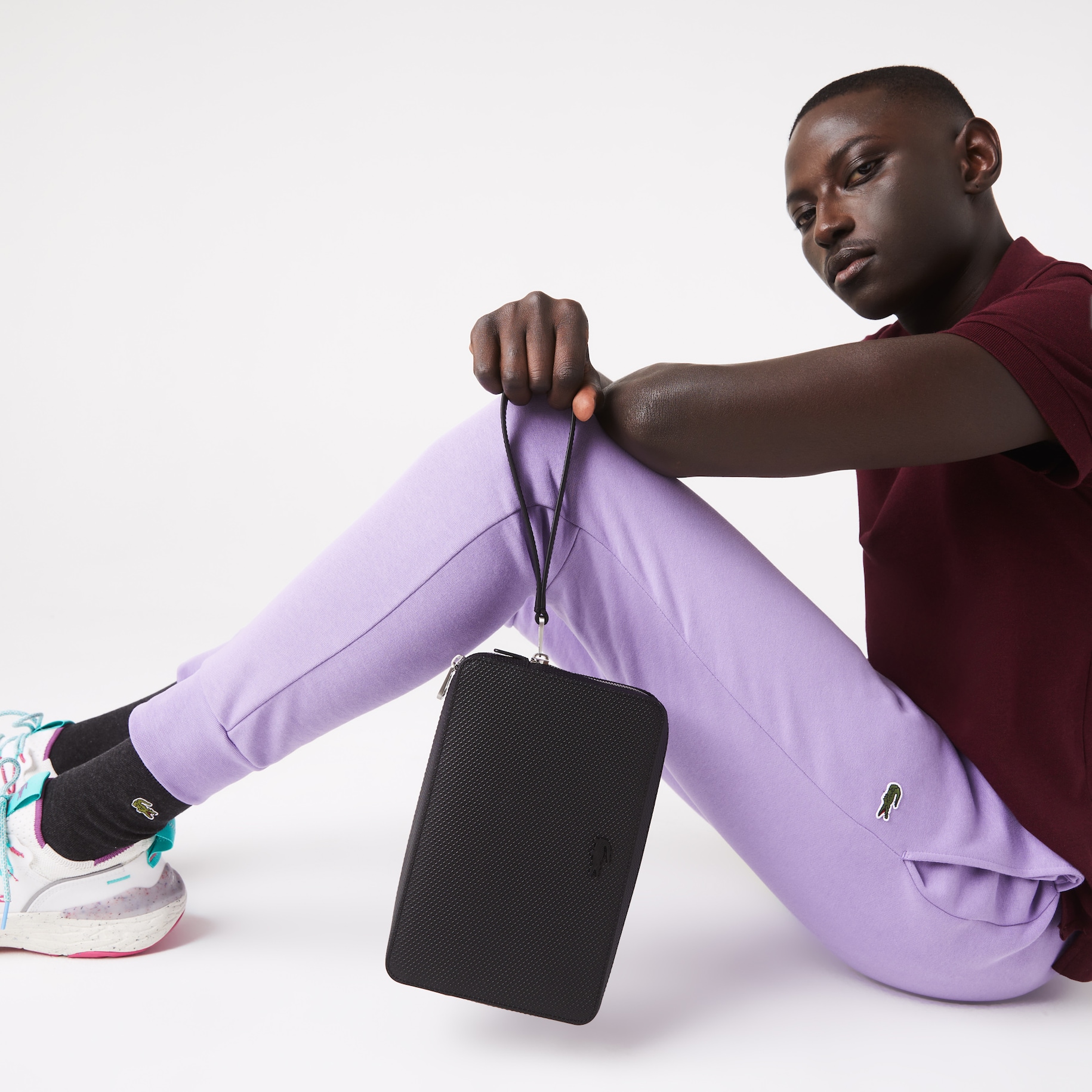 Chantaco Piqu&eacute; Leather Zipped Pouch image number 0