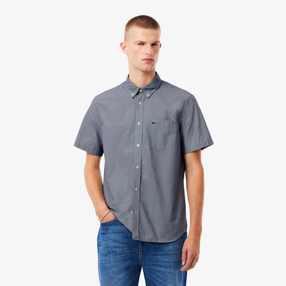 Short Sleeved Regular Fit Gingham Shirt image number 0