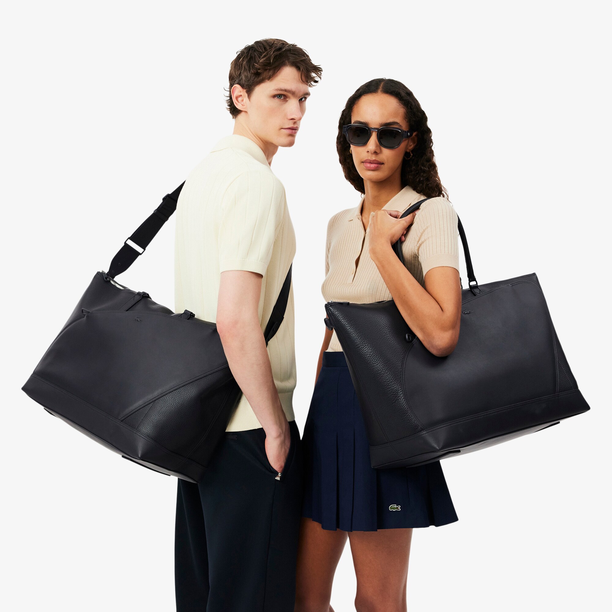 Tas Weekend Club Lacoste Kulit Grain image number 5