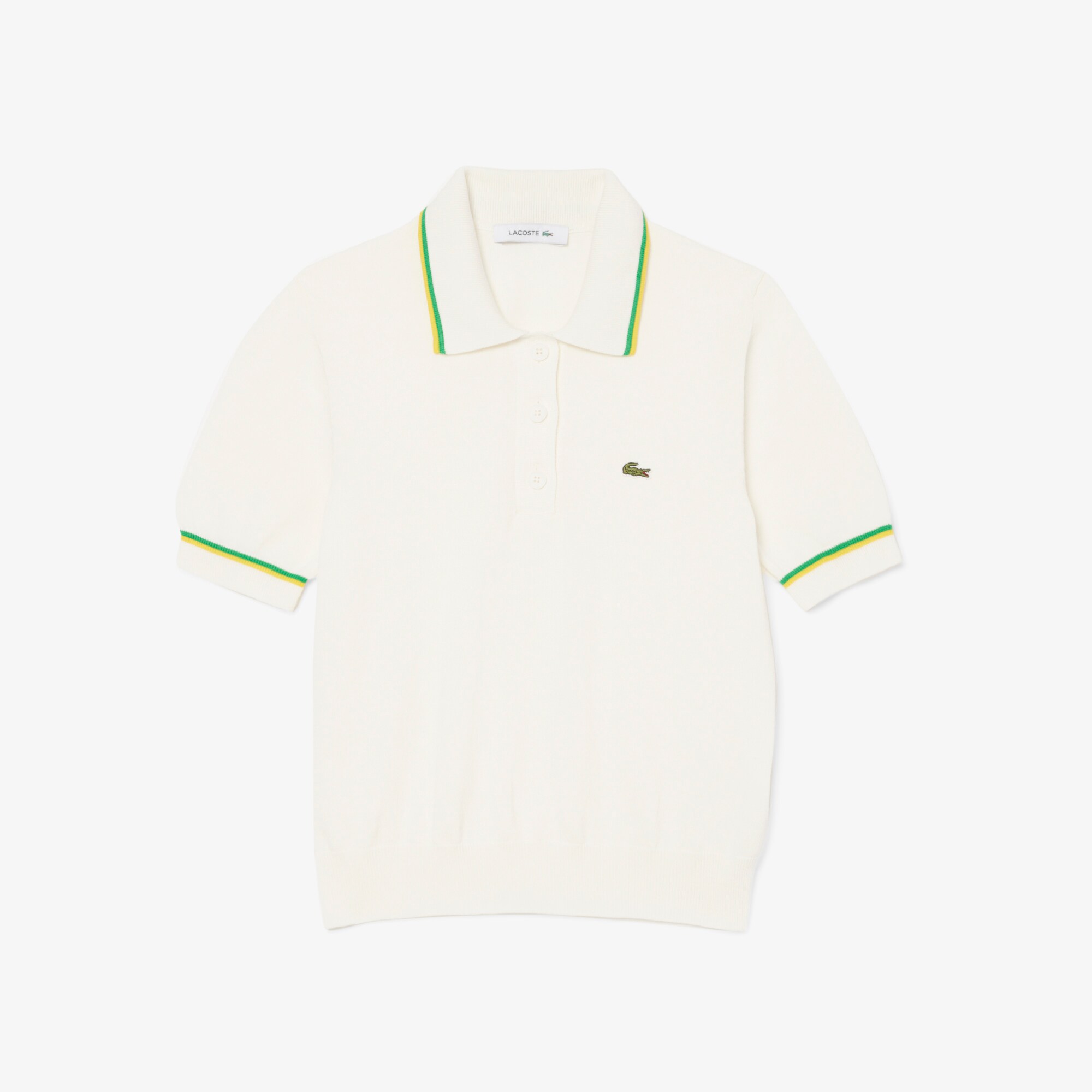 Cropped 3D Seamless Stretch Cotton Polo Shirt image number 3