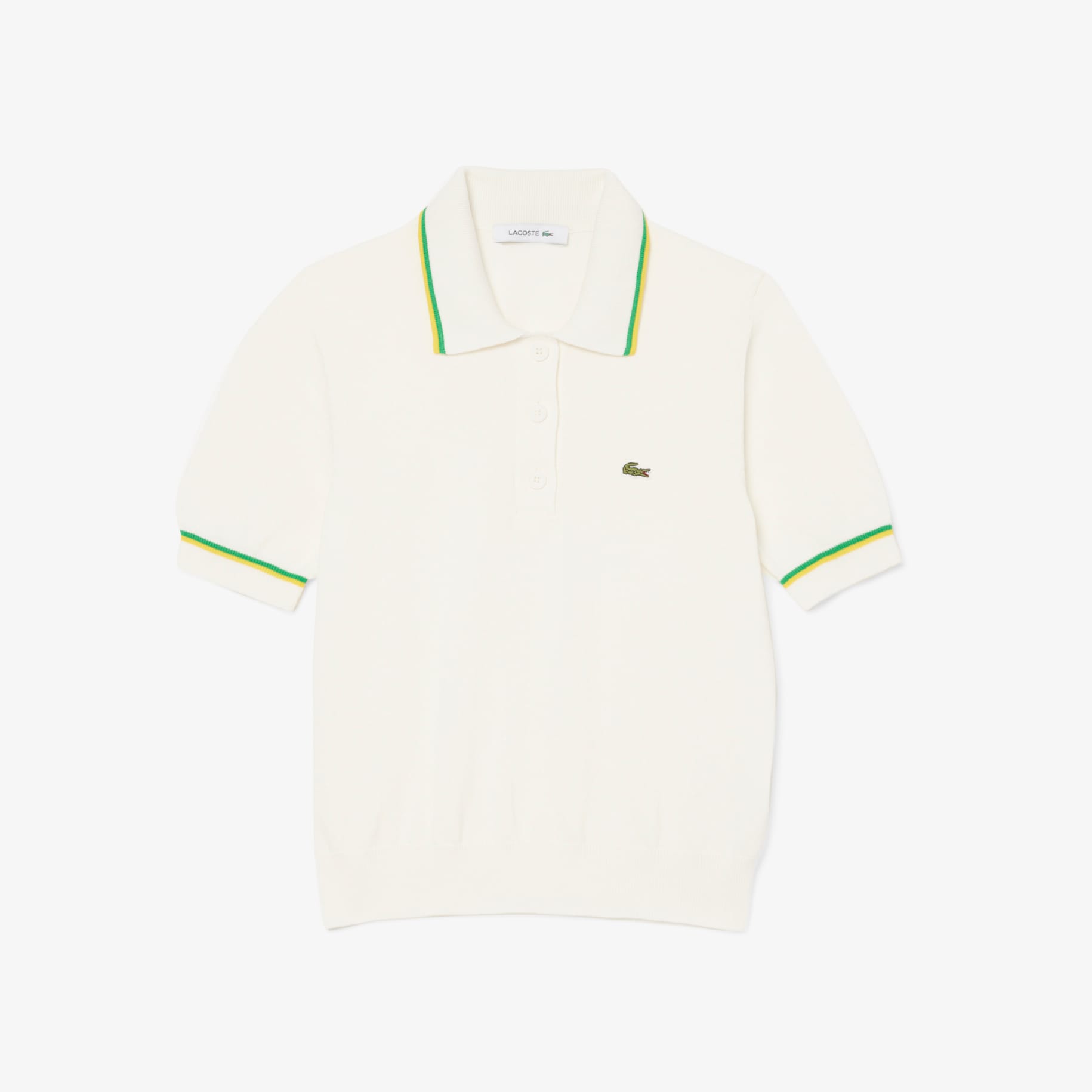 Cropped 3D Seamless Stretch Cotton Polo Shirt image number 3