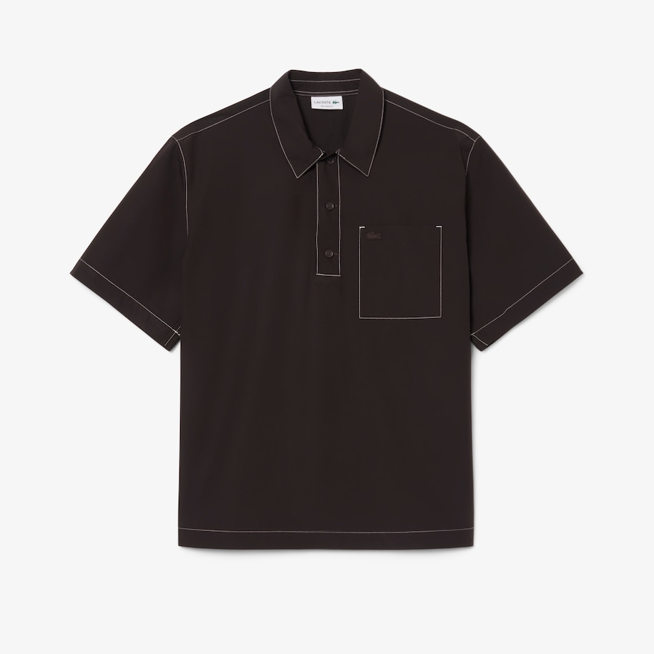 Kemeja Pria Relaxed Fit Poplin Lengan Pendek image number 3