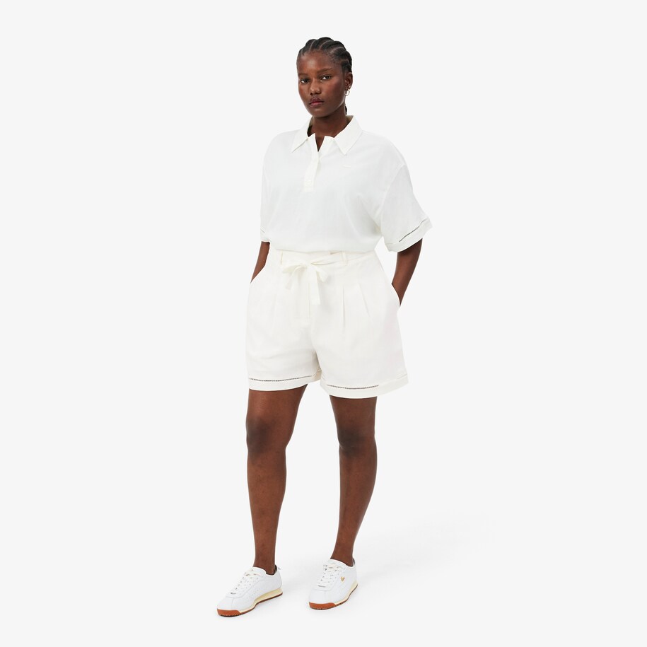 Celana Pendek Bermuda Oversized Fluid Linen Blend image number 8
