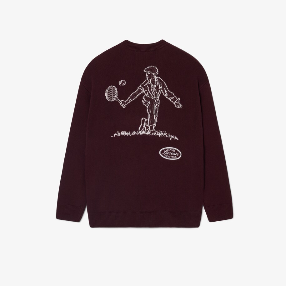 Sweater Tennis Heritage Crew Neck Campuran Wool image number 4