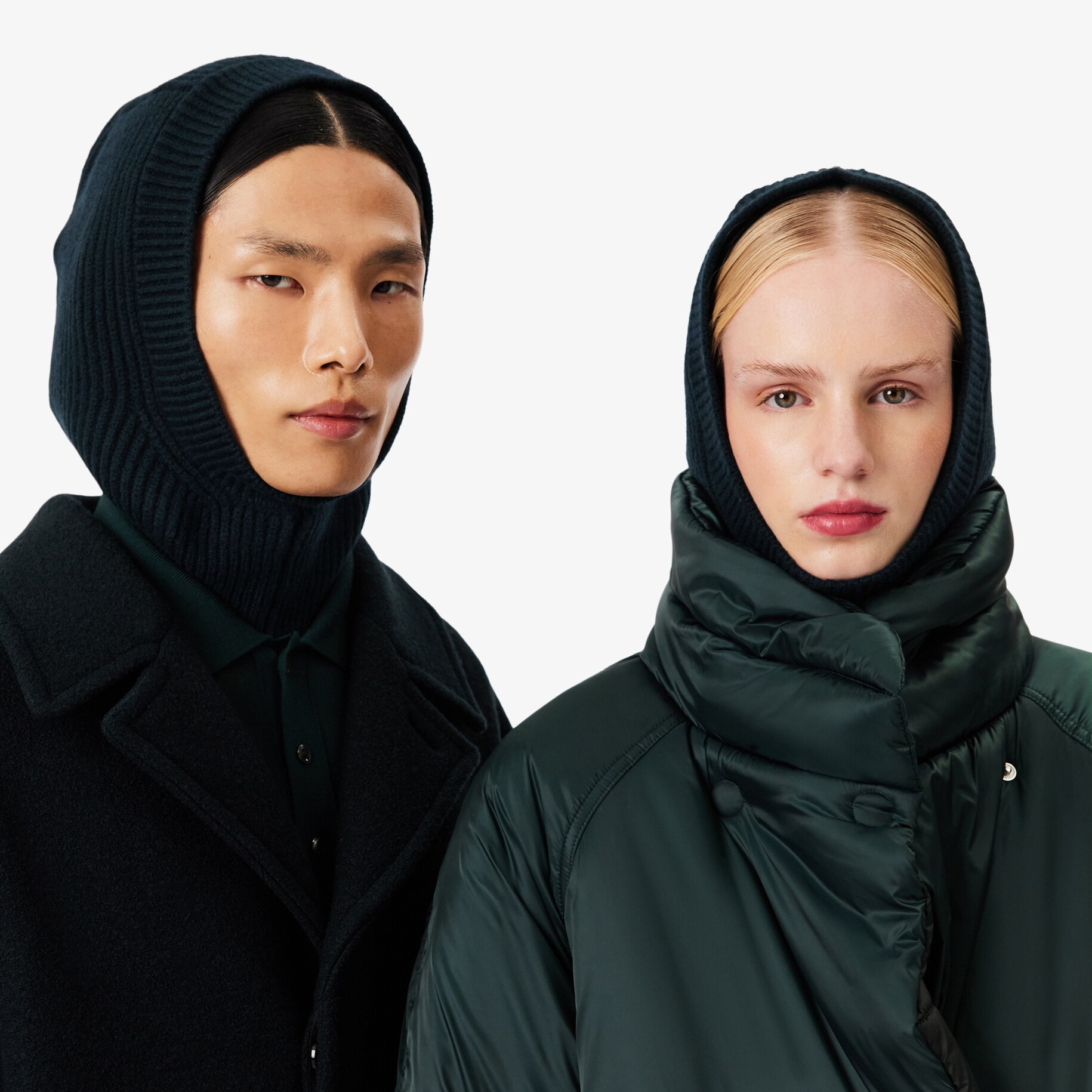 Balaclava Wol Felt Rajut Rib Runway image number 4