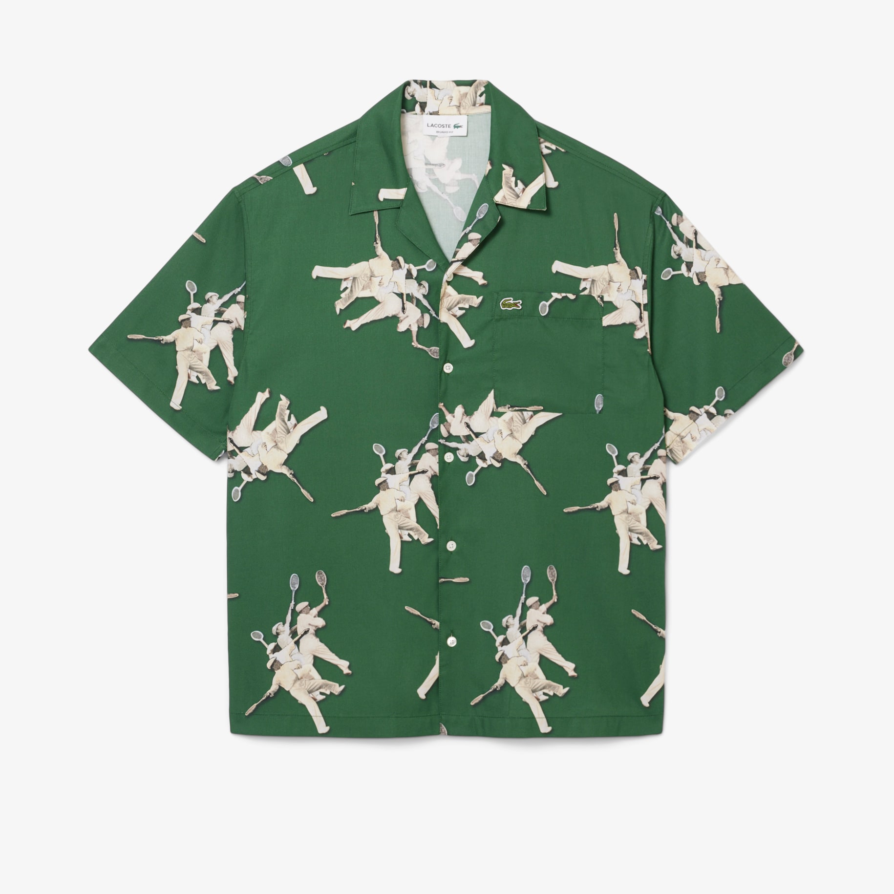 Kemeja Motif Lacoste Ren&eacute; Relaxed Fit image number 3