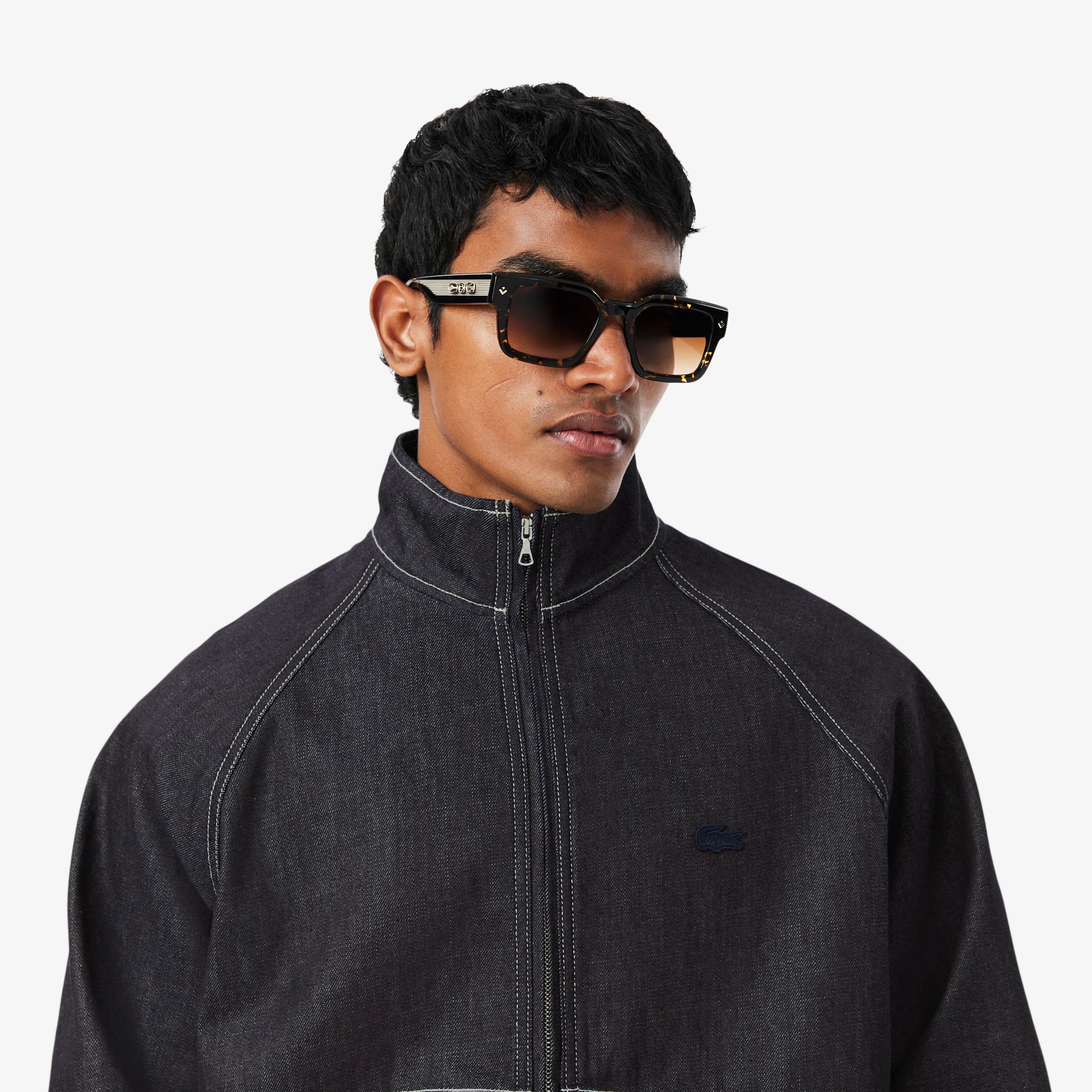 Jaket Denim Zipped Oversized image number 1