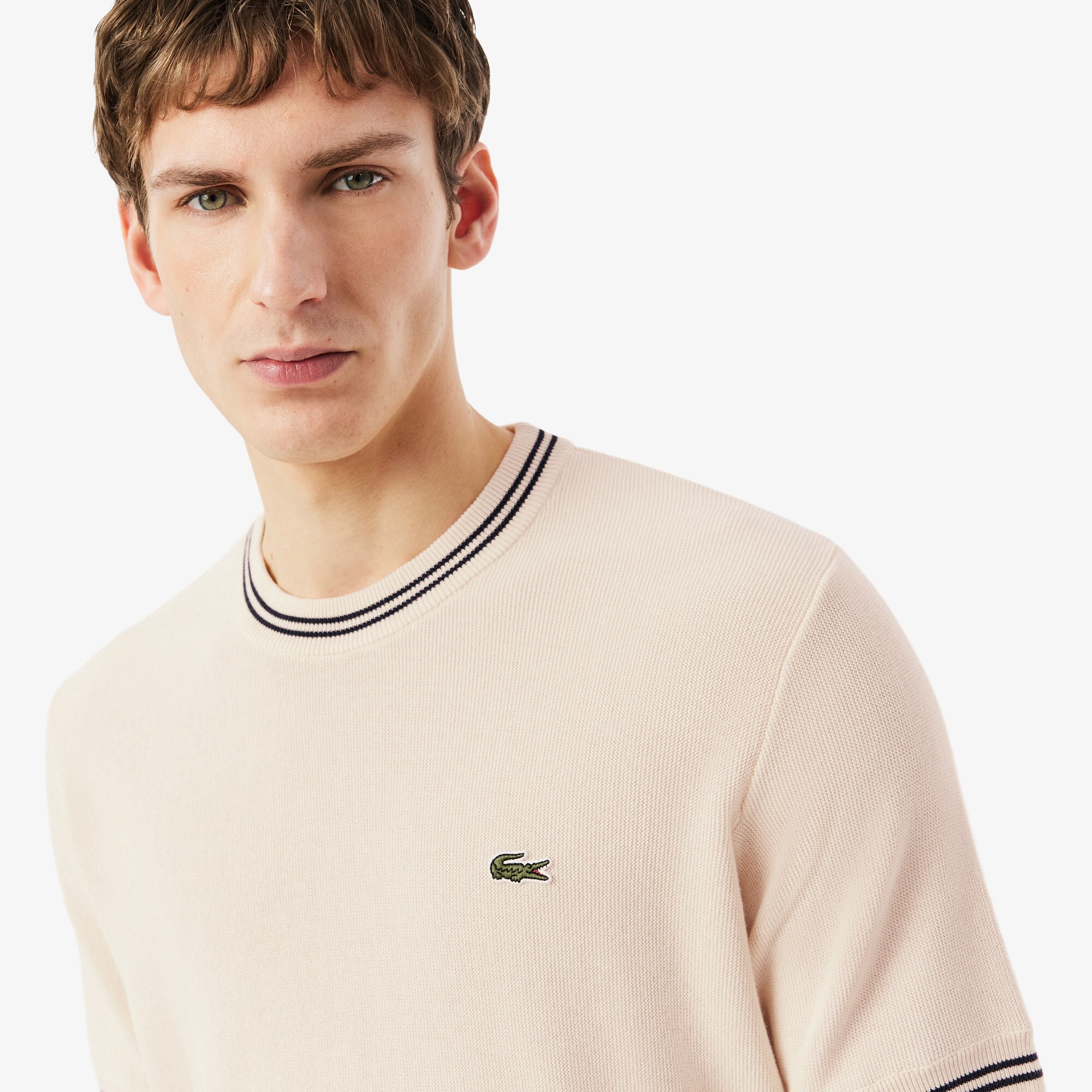 Classic Fit Stripe Detail Knit T-Shirt image number 1