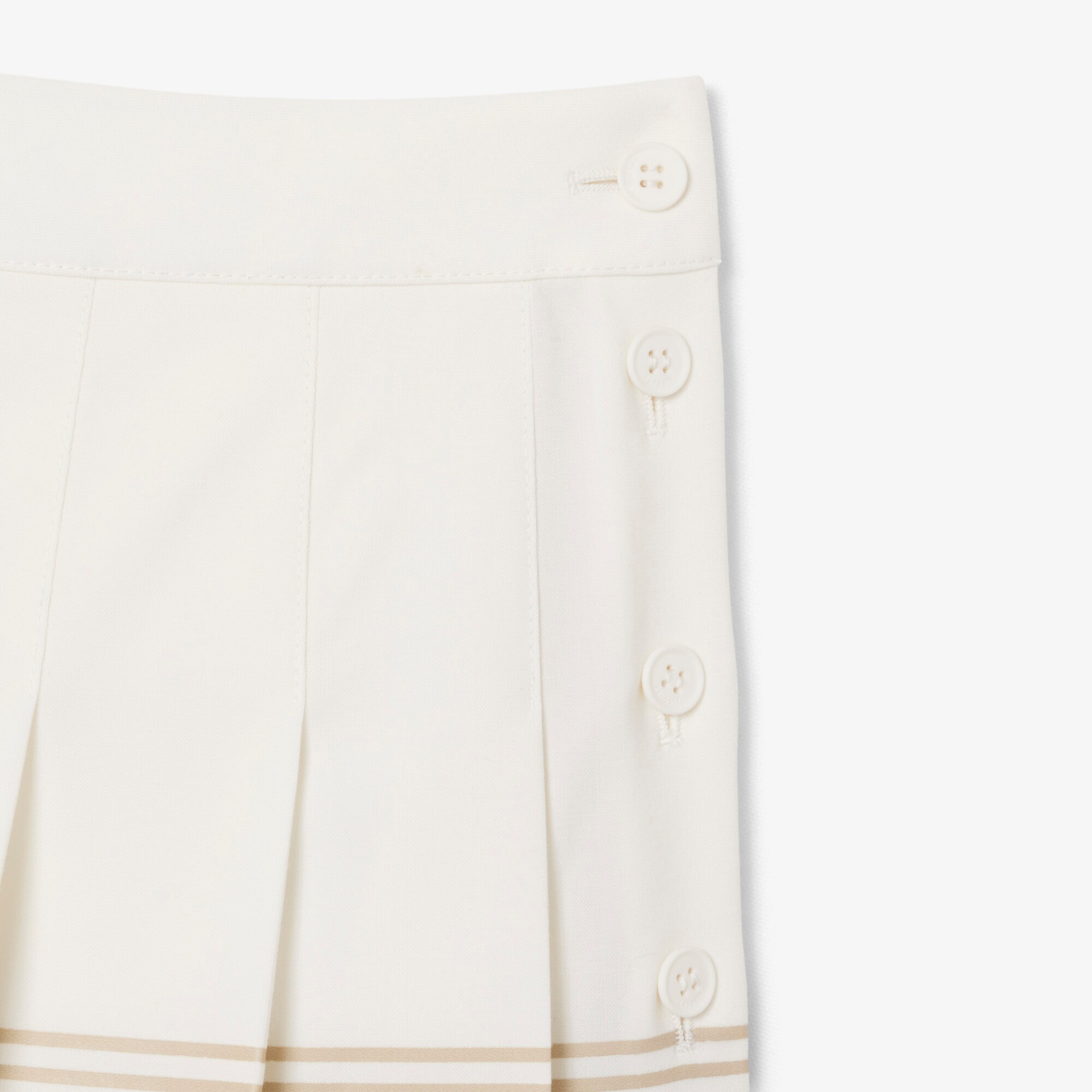 Rok Pendek Pleated Campuran Wol Murni Runway image number 5