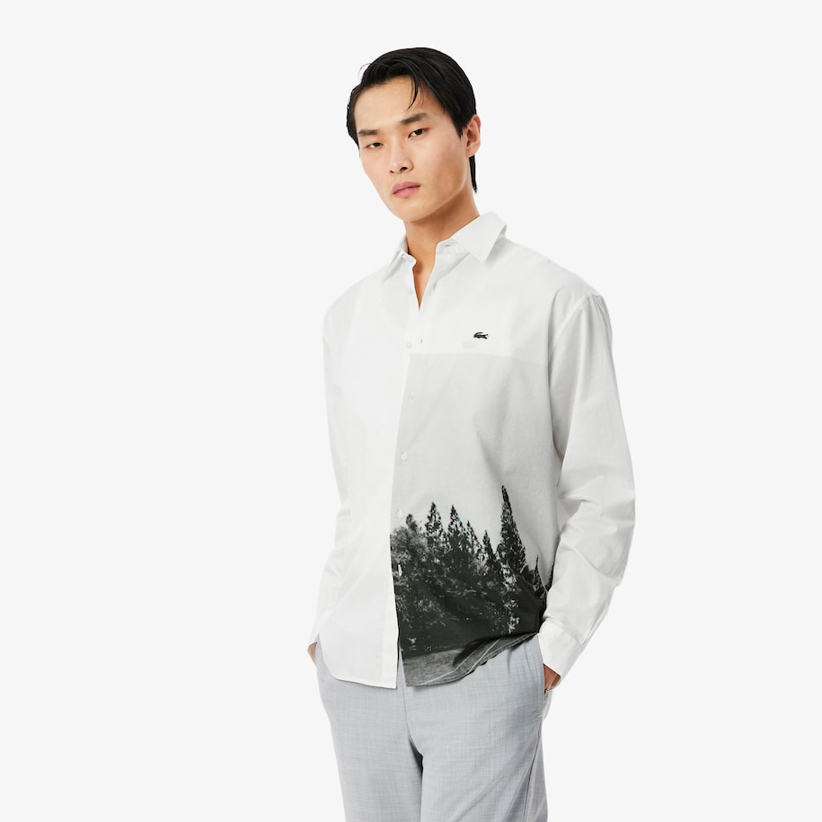 Kemeja Relaxed Fit Twill Printed Katun image number 0