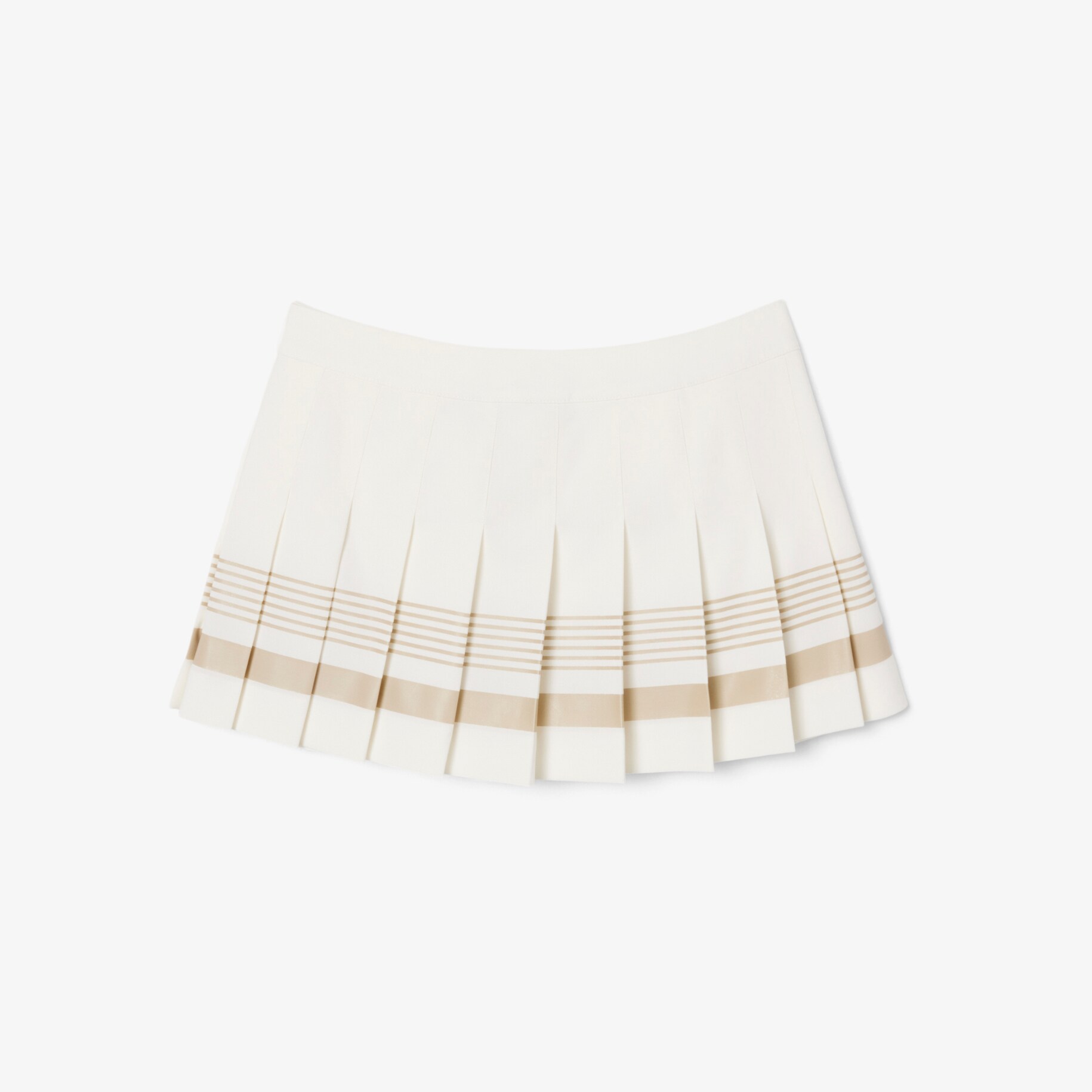 Rok Pendek Pleated Campuran Wol Murni Runway image number 4