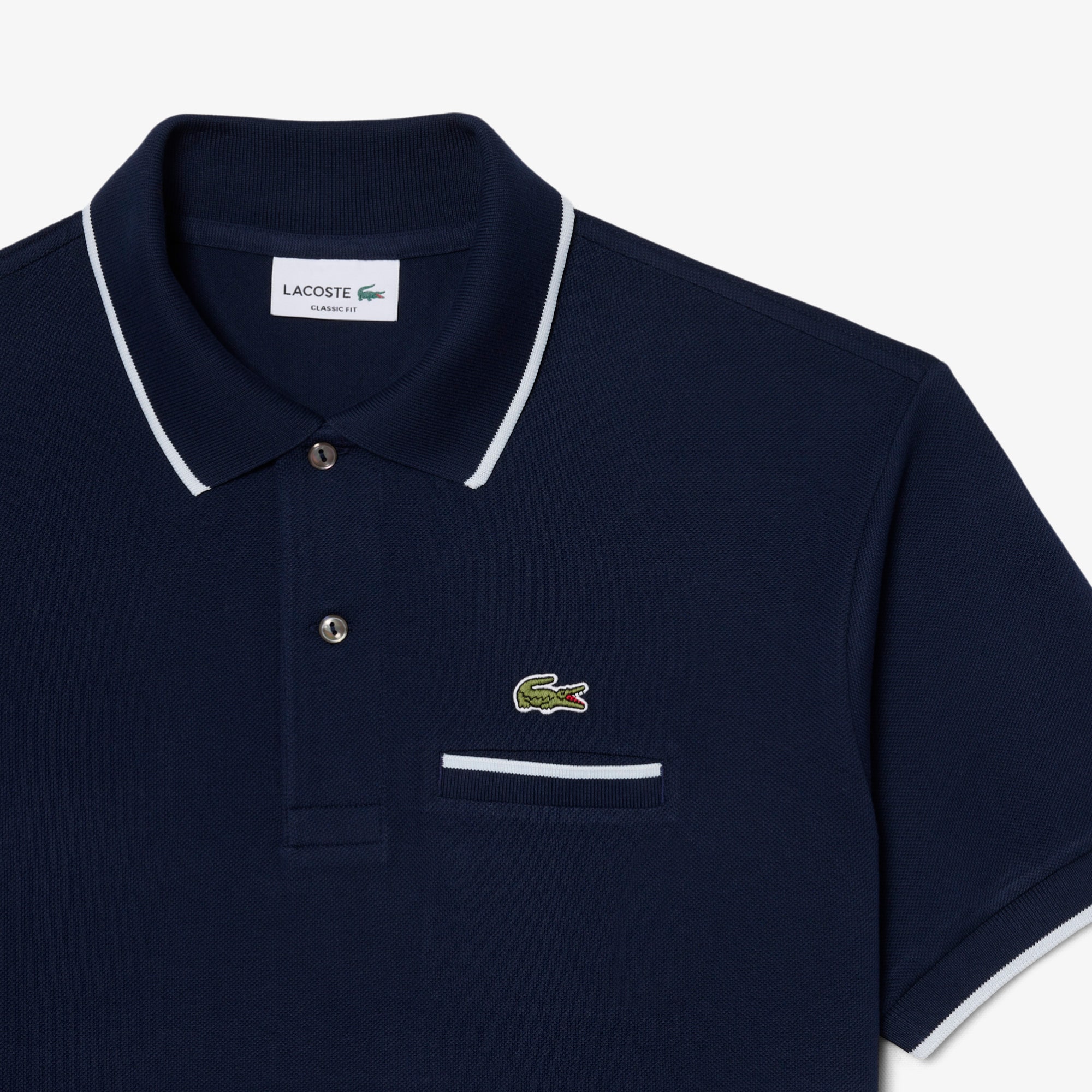 Kaos Polo L.12.12 Classic Fit Bermotif Kantong image number 4