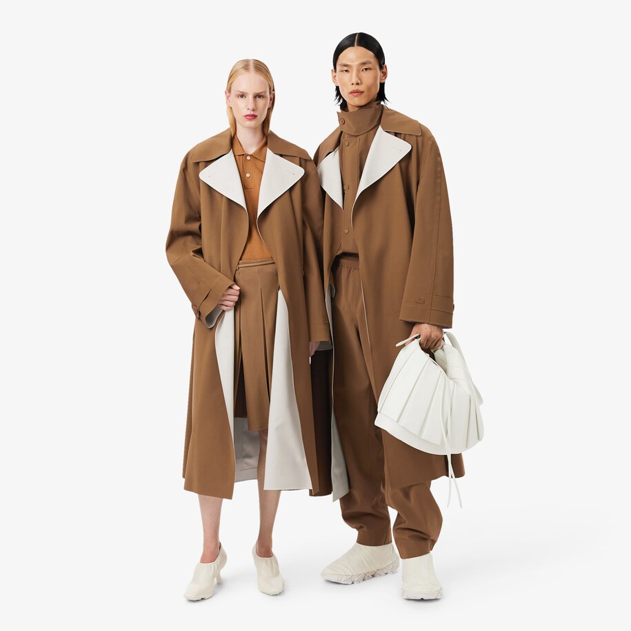 Mantel Trench Campuran Wol Runway image number 0