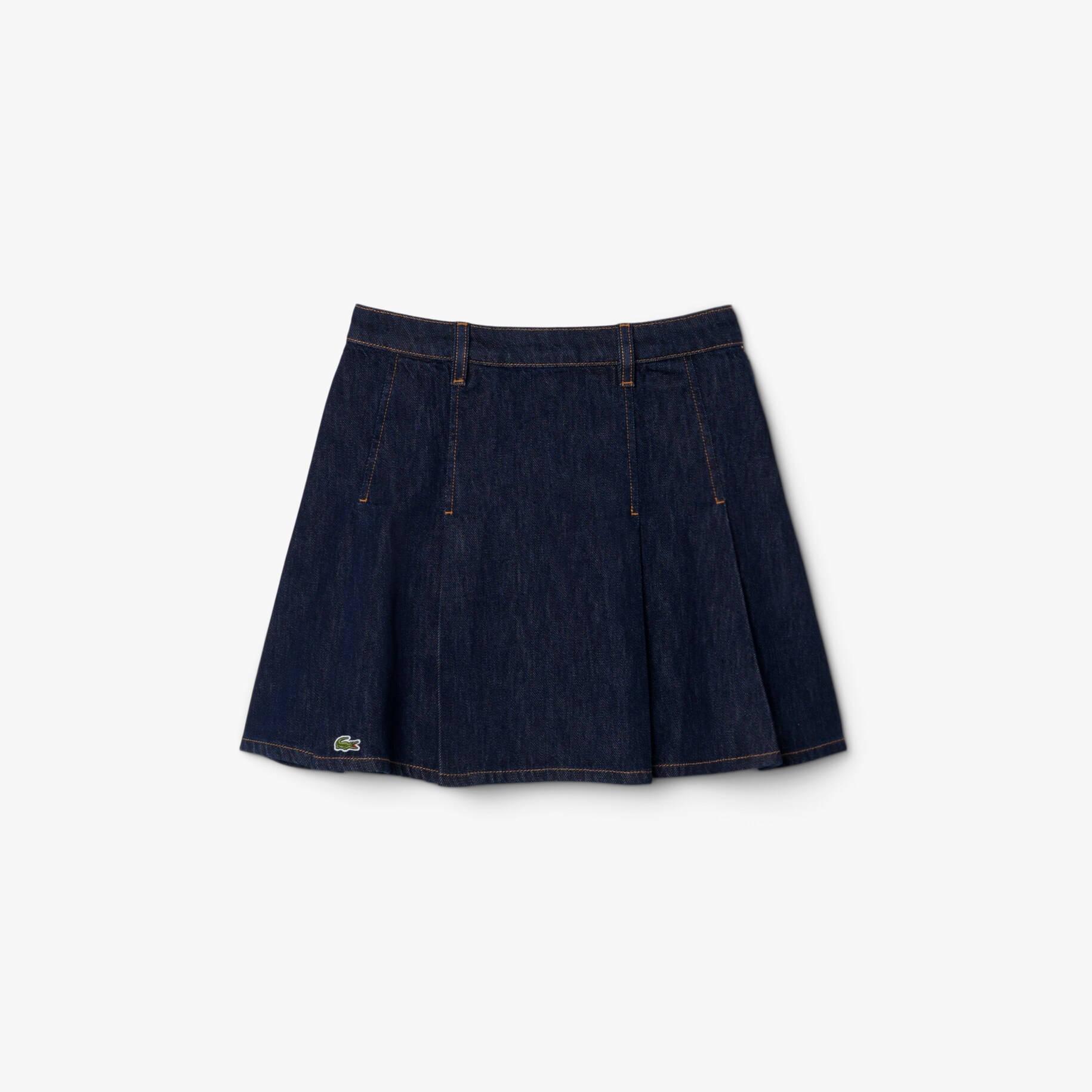 Short Pleated Denim Skirt image number 3