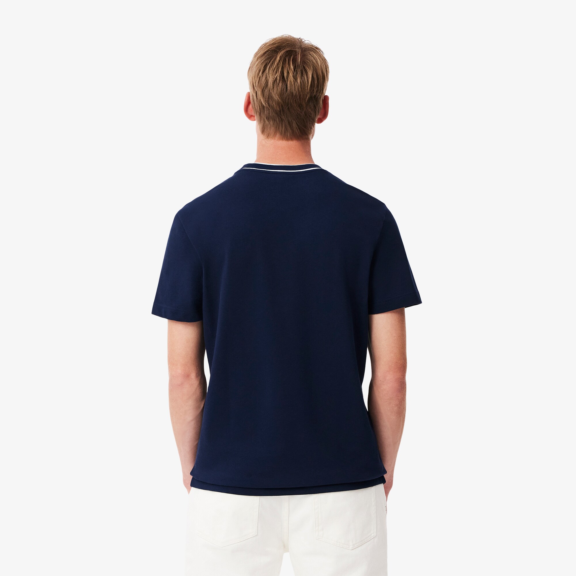 Stretch Piqu&eacute; Stripe Collar T-Shirt image number 2