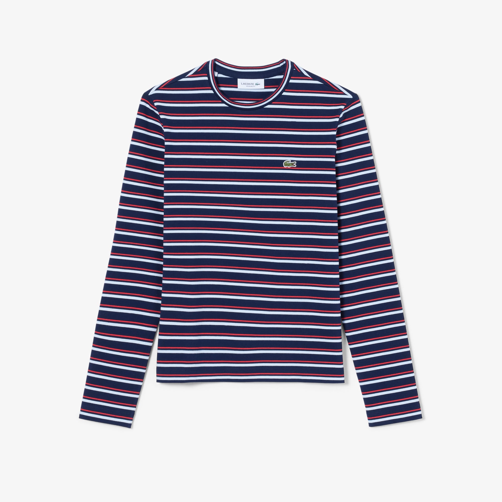 Long Sleeved Striped Cotton T-Shirt image number 3
