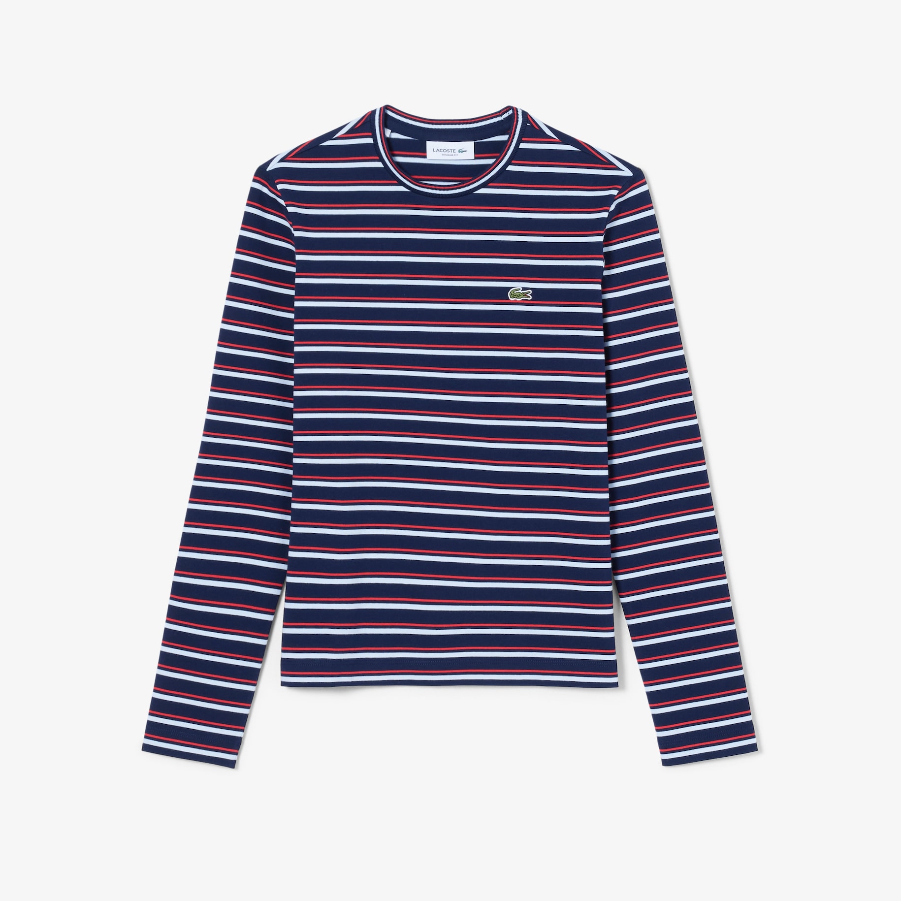 Long Sleeved Striped Cotton T-Shirt image number 3