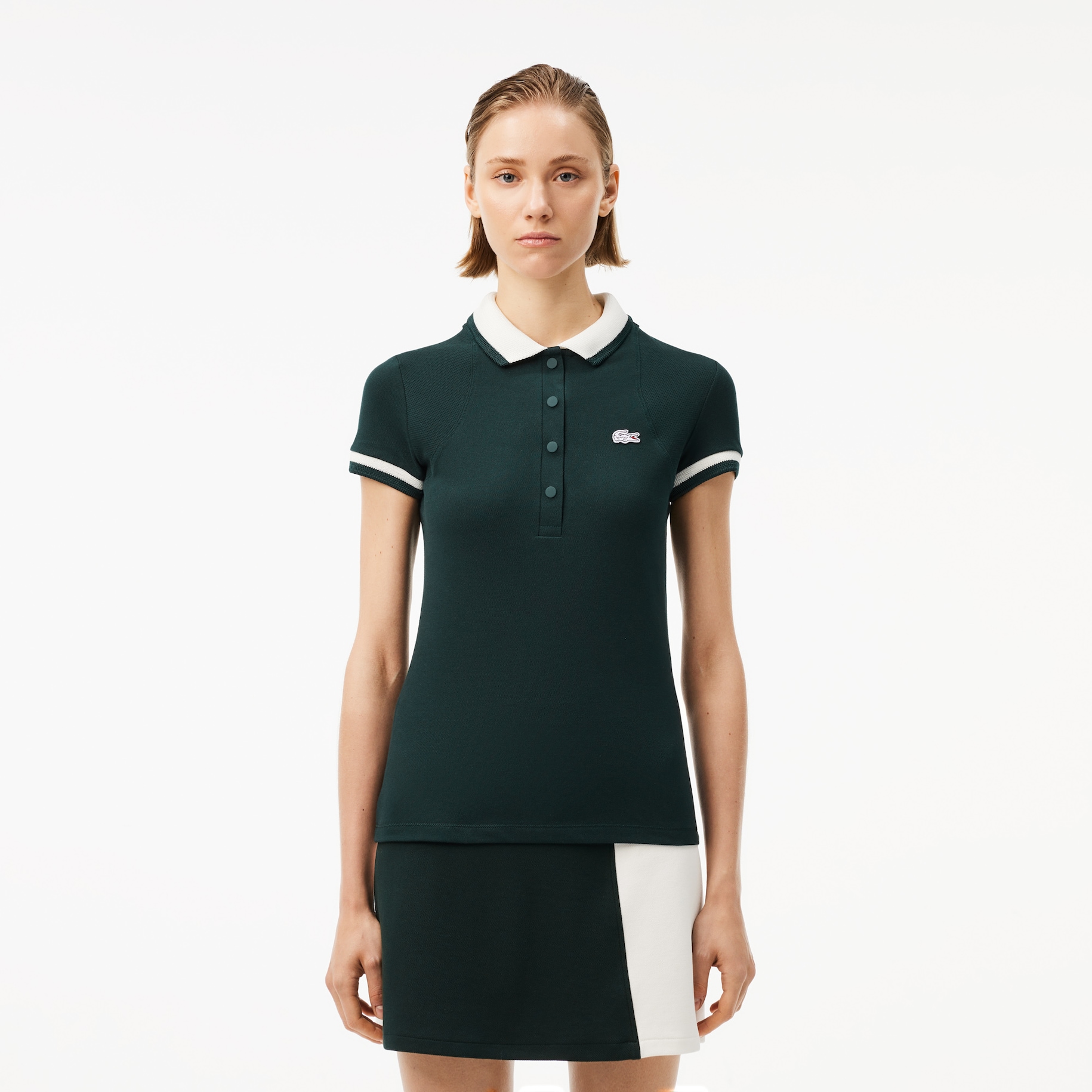 Slim Fit French Made Stretch Polo Shirt image number 0