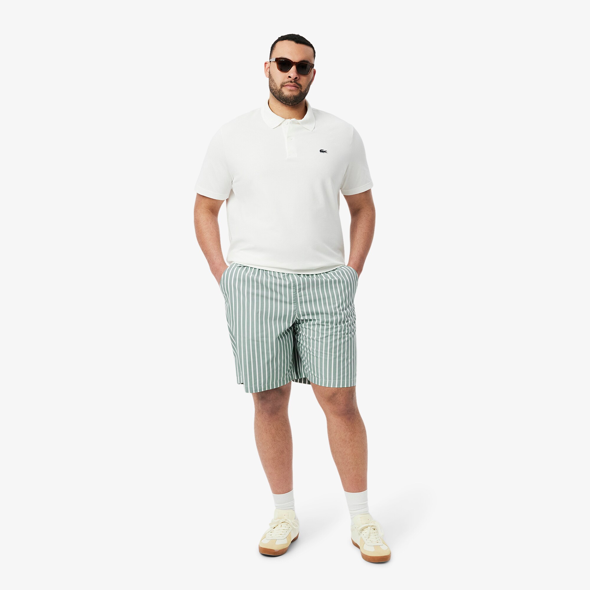 Celana Pendek Bergaris Relaxed Fit image number 7