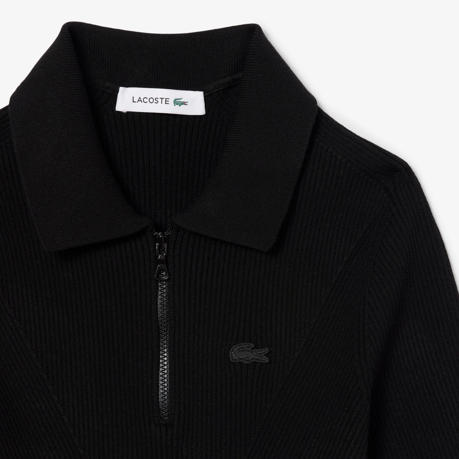 3D Ribbed Knit Polo Shirt image number 4