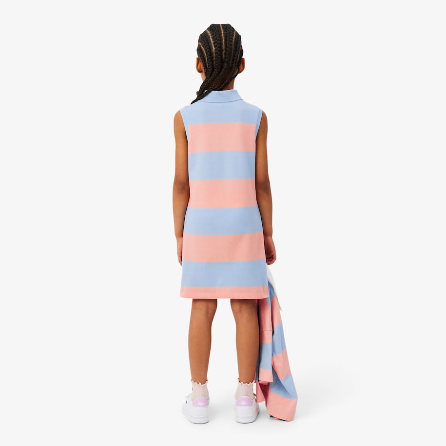 Polo Dress Striped Petit Piqu&eacute; Tanpa Lengan image number 2