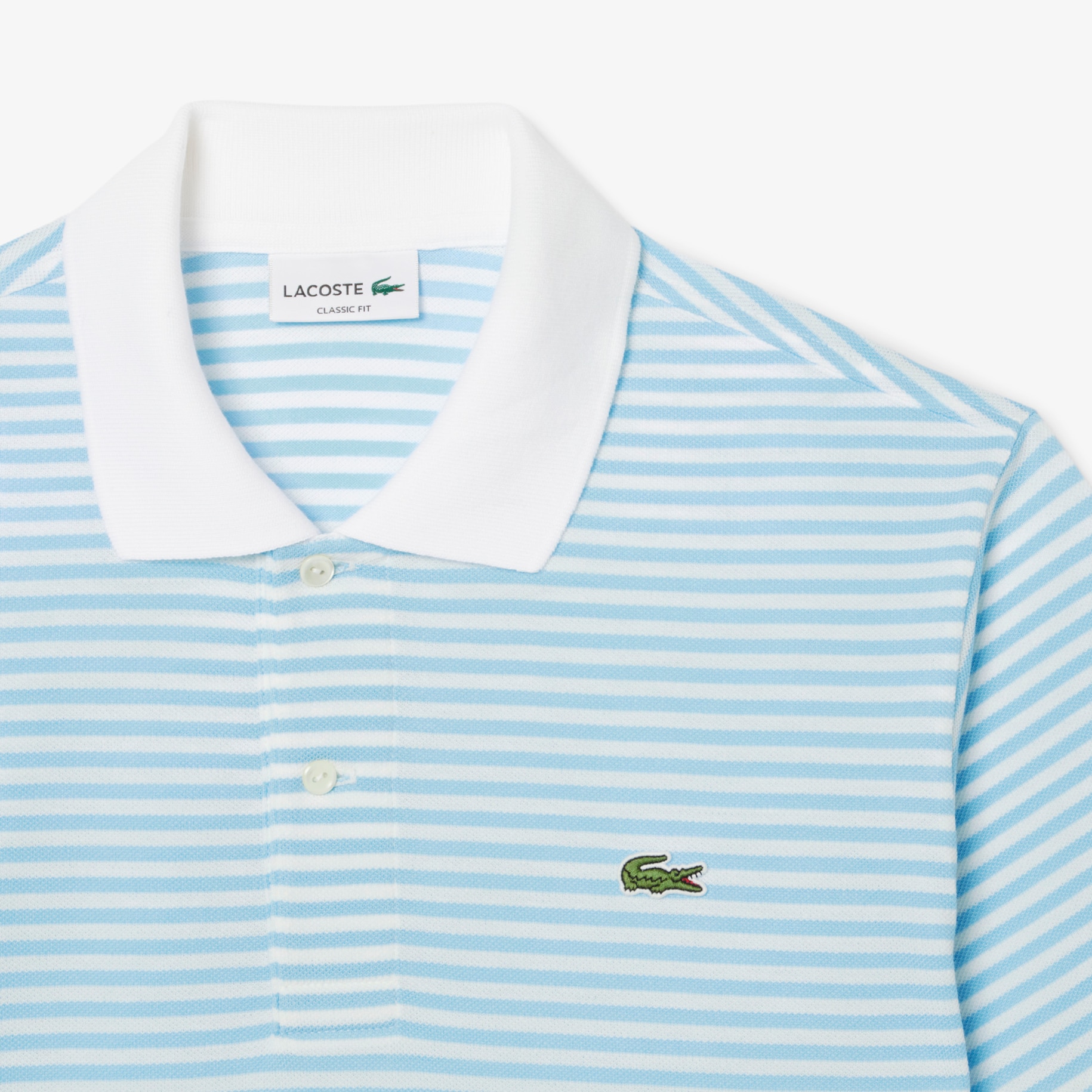 Classic Fit L.12.12 Striped Petit Piqu&eacute; Polo Shirt image number 4