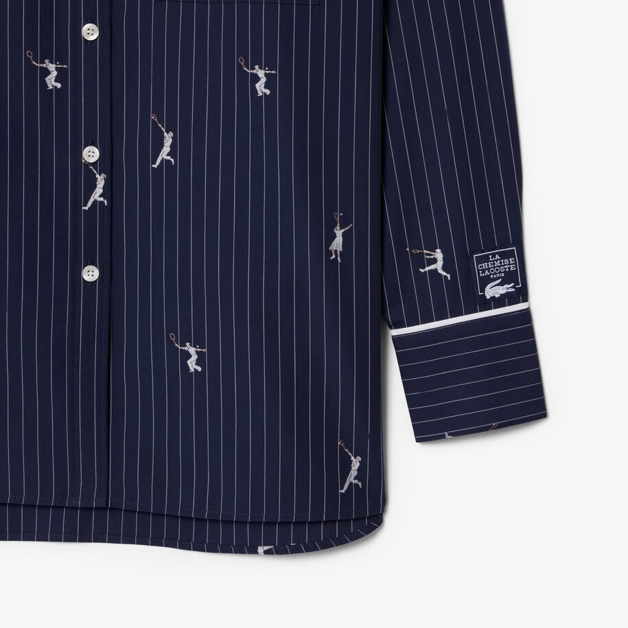 Kemeja Wanita Oversized dengan Motif Jacquard image number 2