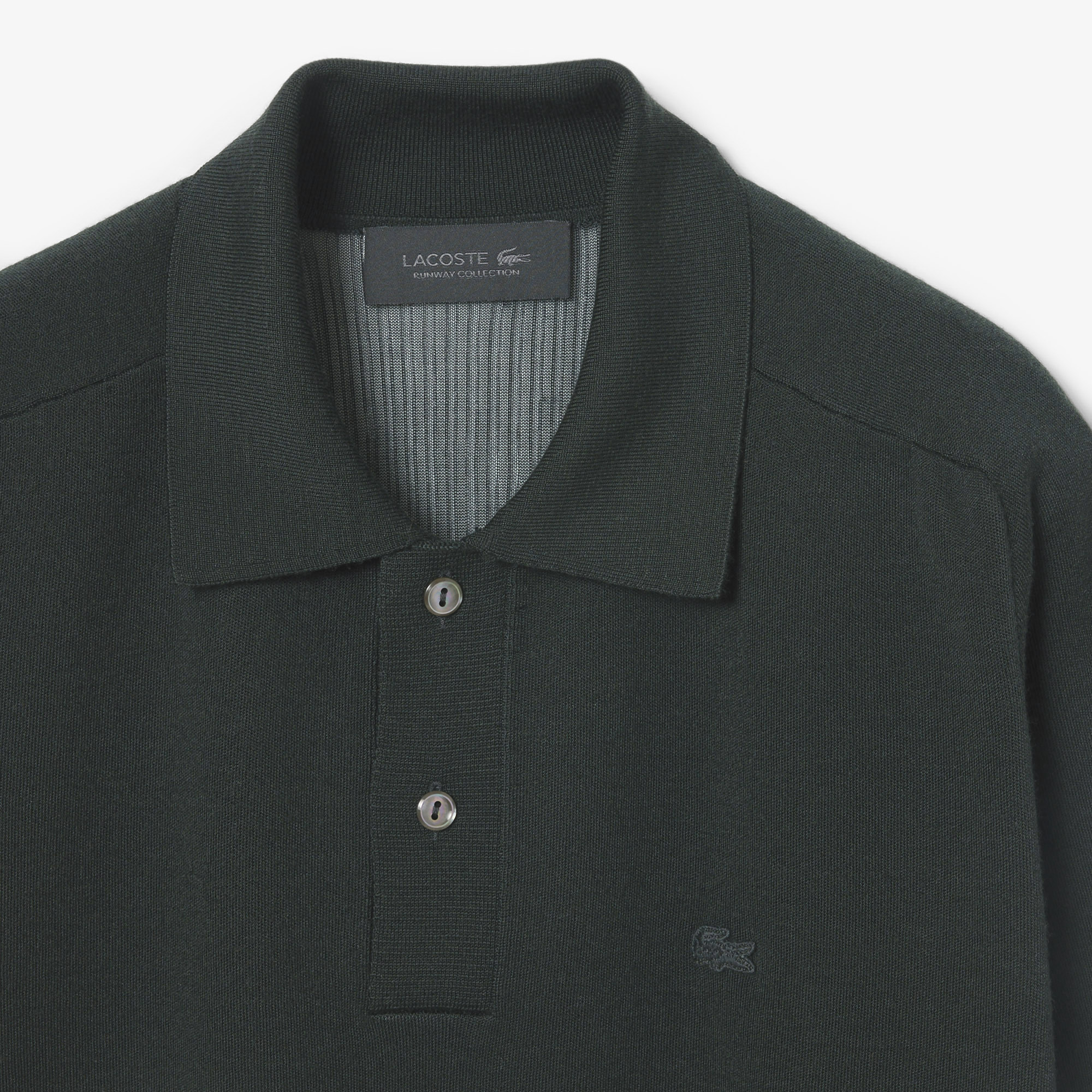 Sweater Kerah Polo Campuran Wol Runway image number 5