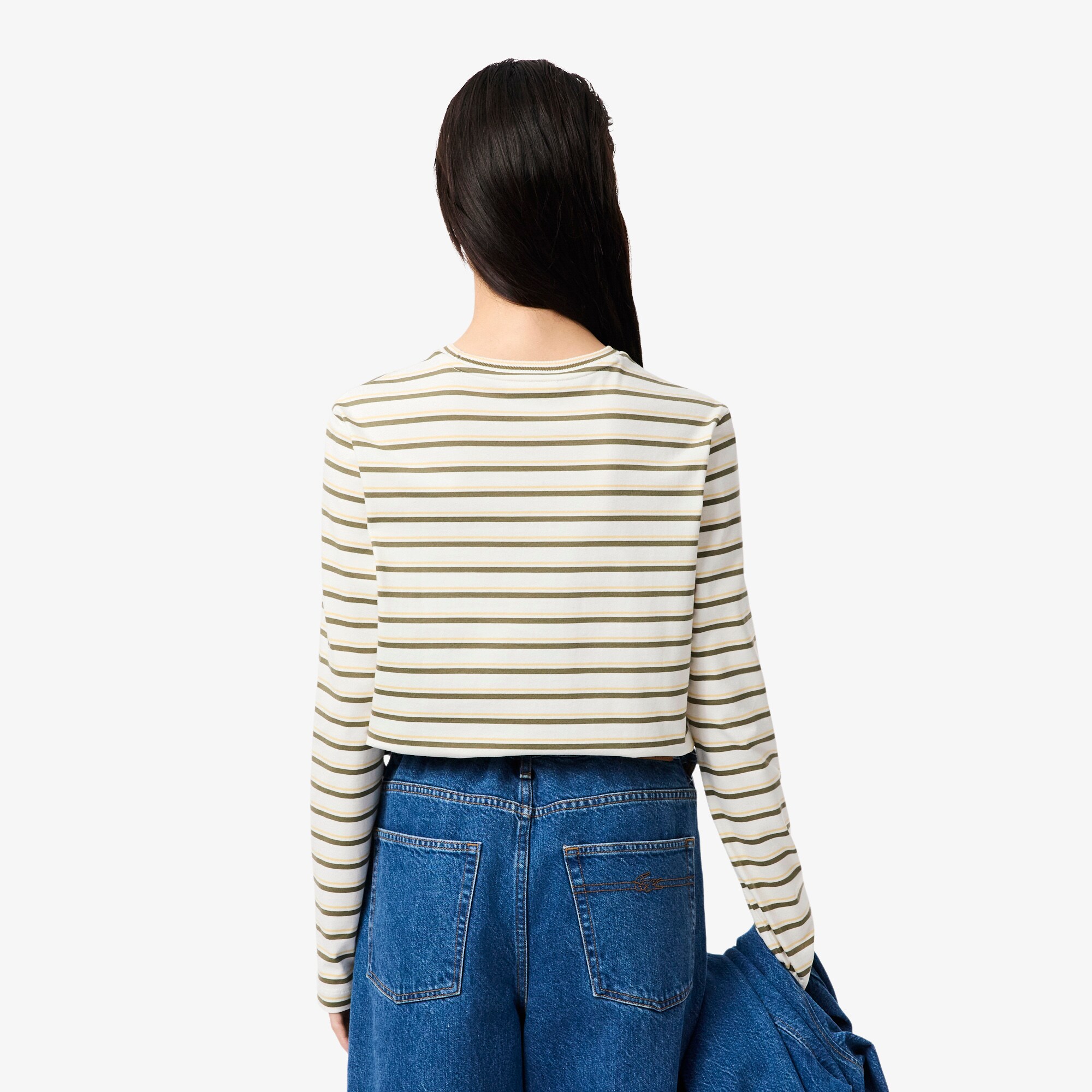 Long Sleeved Striped Jersey T-shirt image number 2