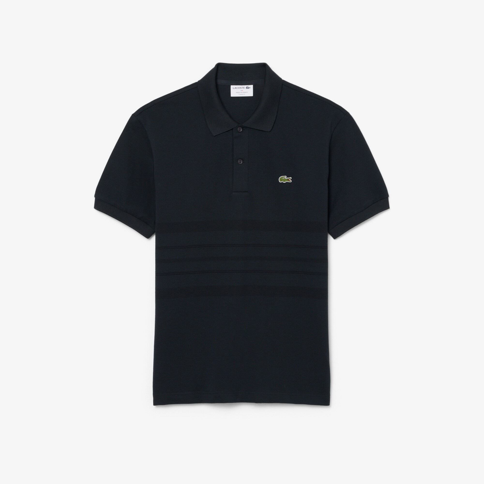 French Made Classic Fit Striped Polo image number 3