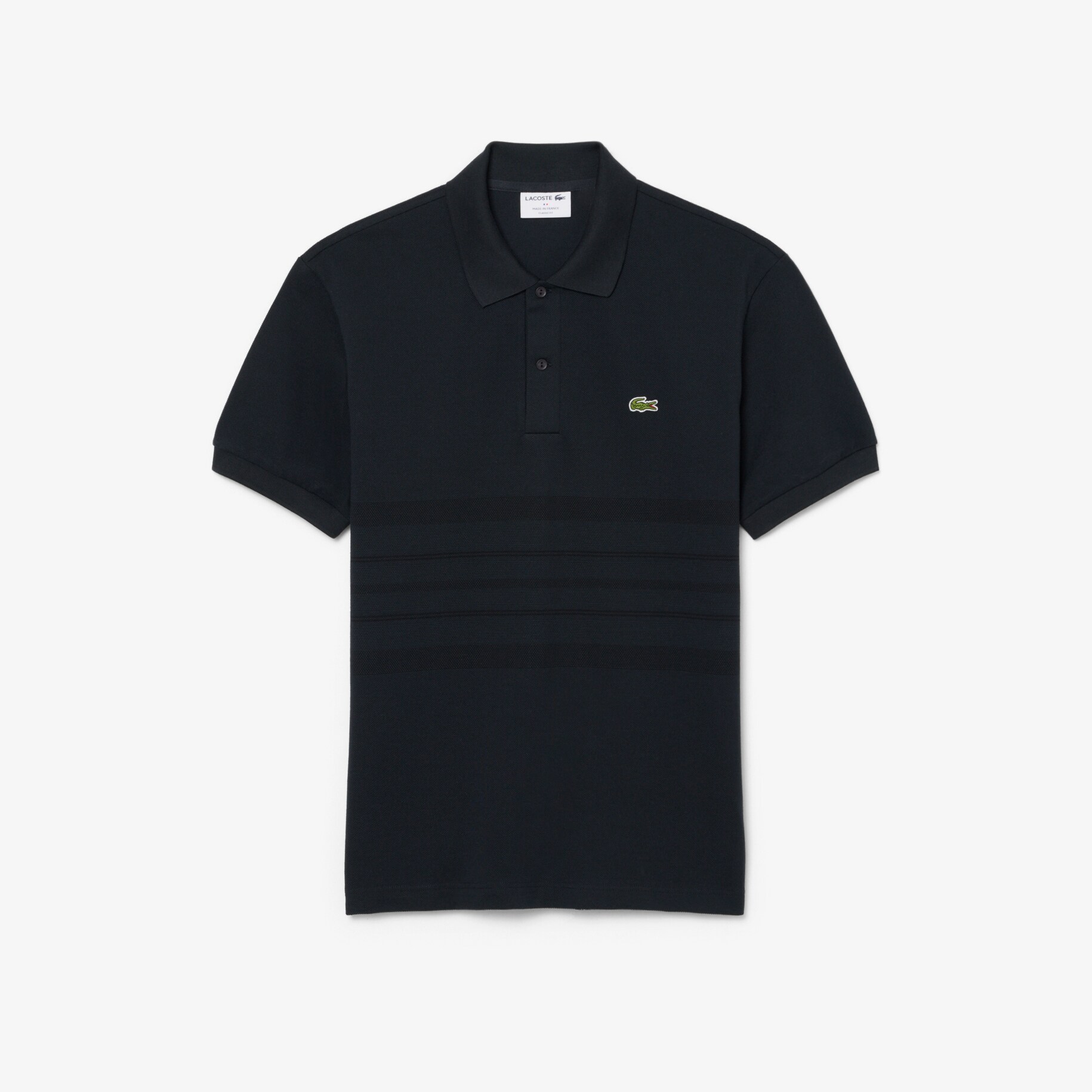 French Made Classic Fit Striped Polo image number 3