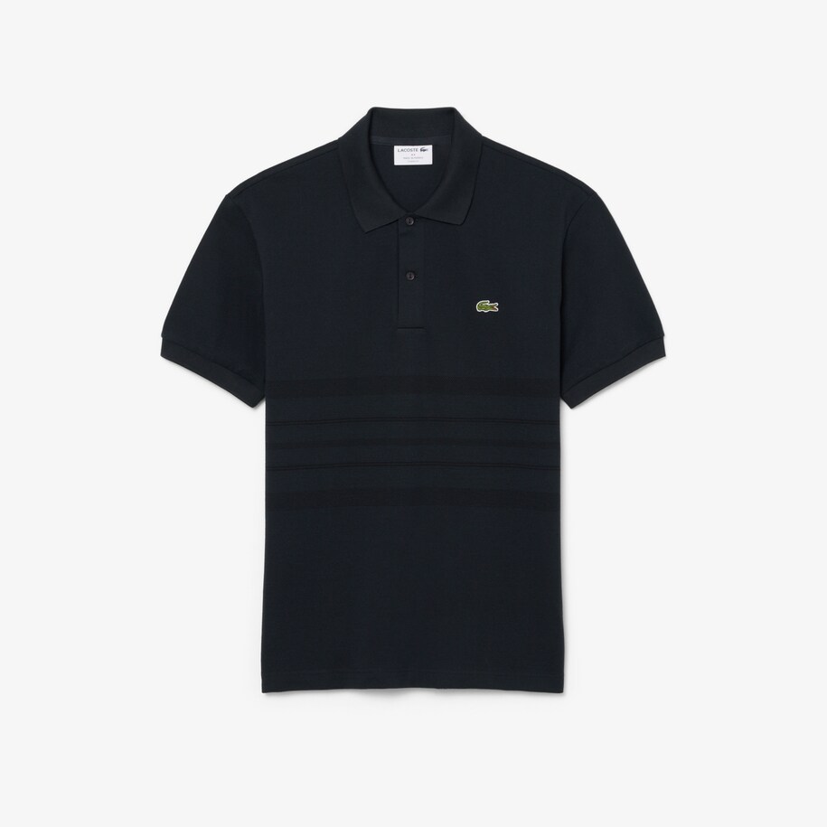 French Made Classic Fit Striped Polo image number 3
