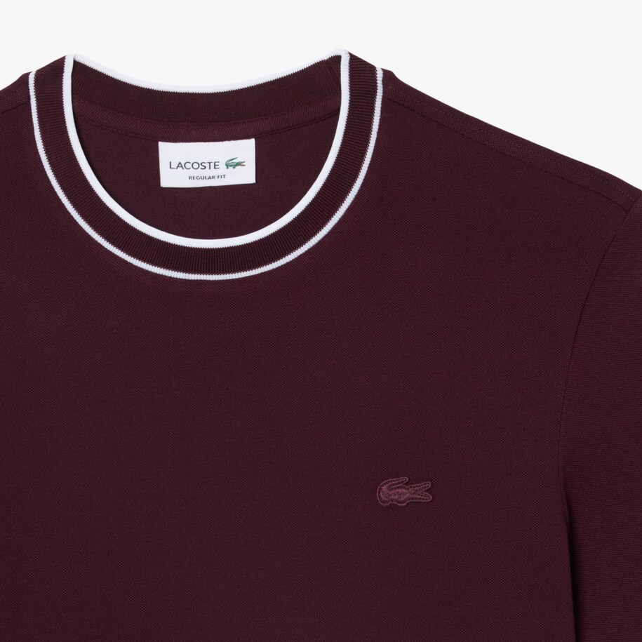 Stretch Piqu&eacute; Stripe Collar T-shirt image number 4