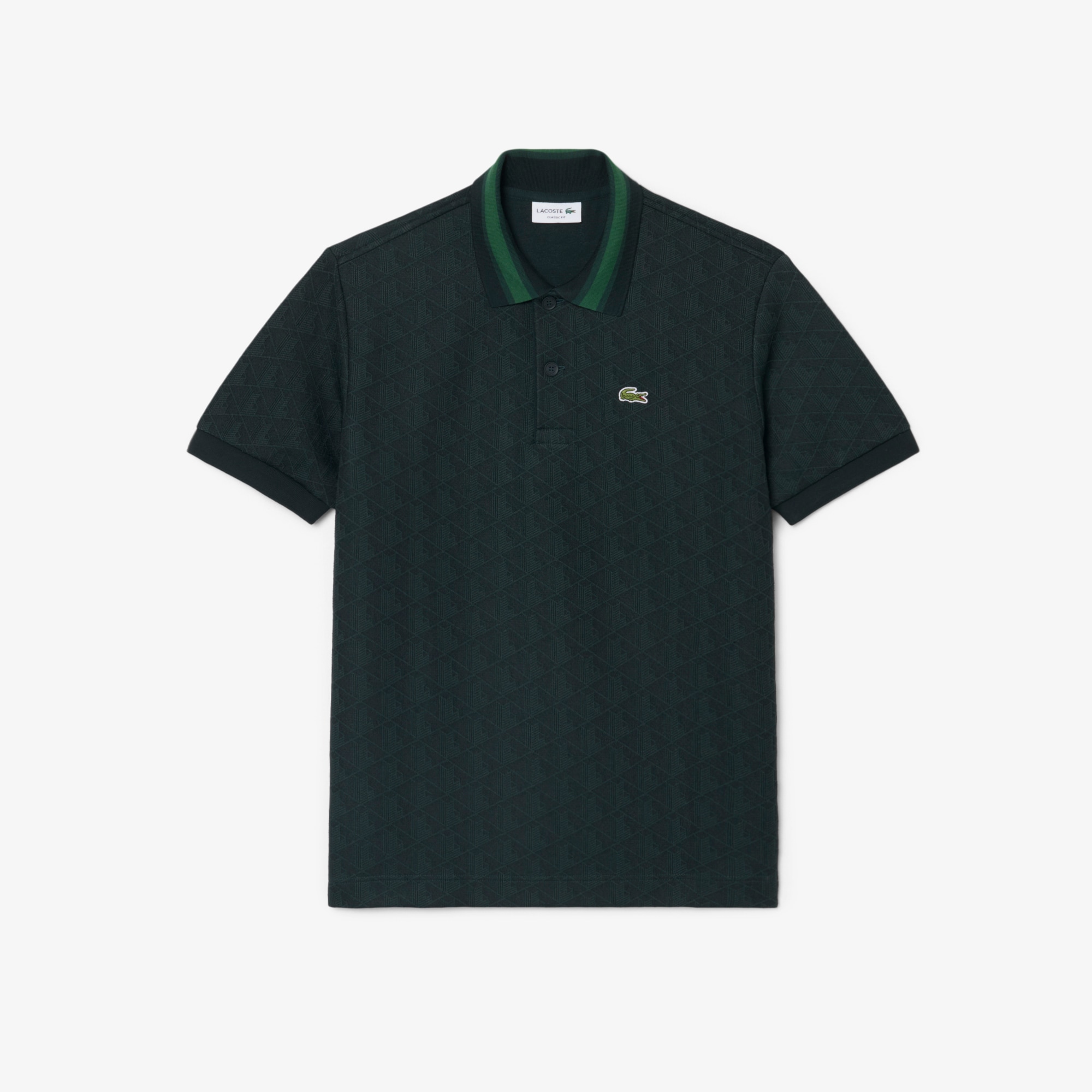 Classic Fit Monogram Jacquard Polo Shirt image number 3