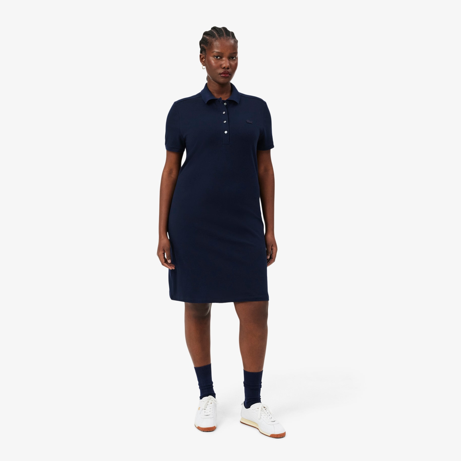 Women's Stretch Cotton Piqu&eacute; Polo Dress image number 9