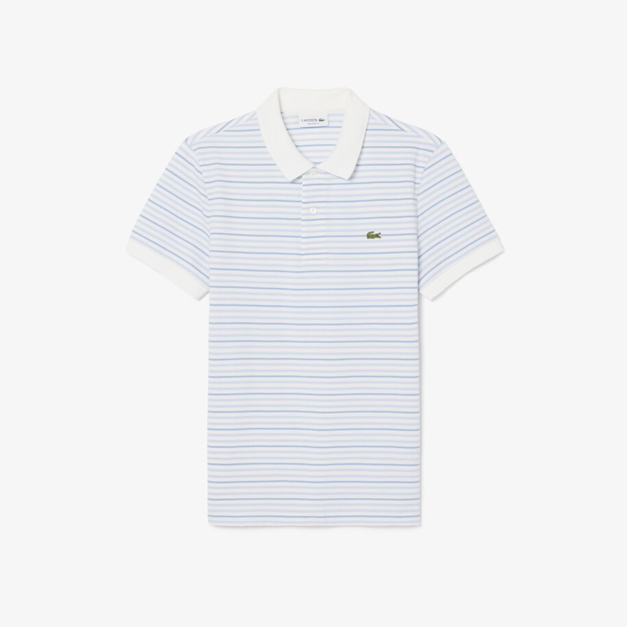 Classic Fit Striped Petit Piqu&eacute; Polo Shirt image number 3