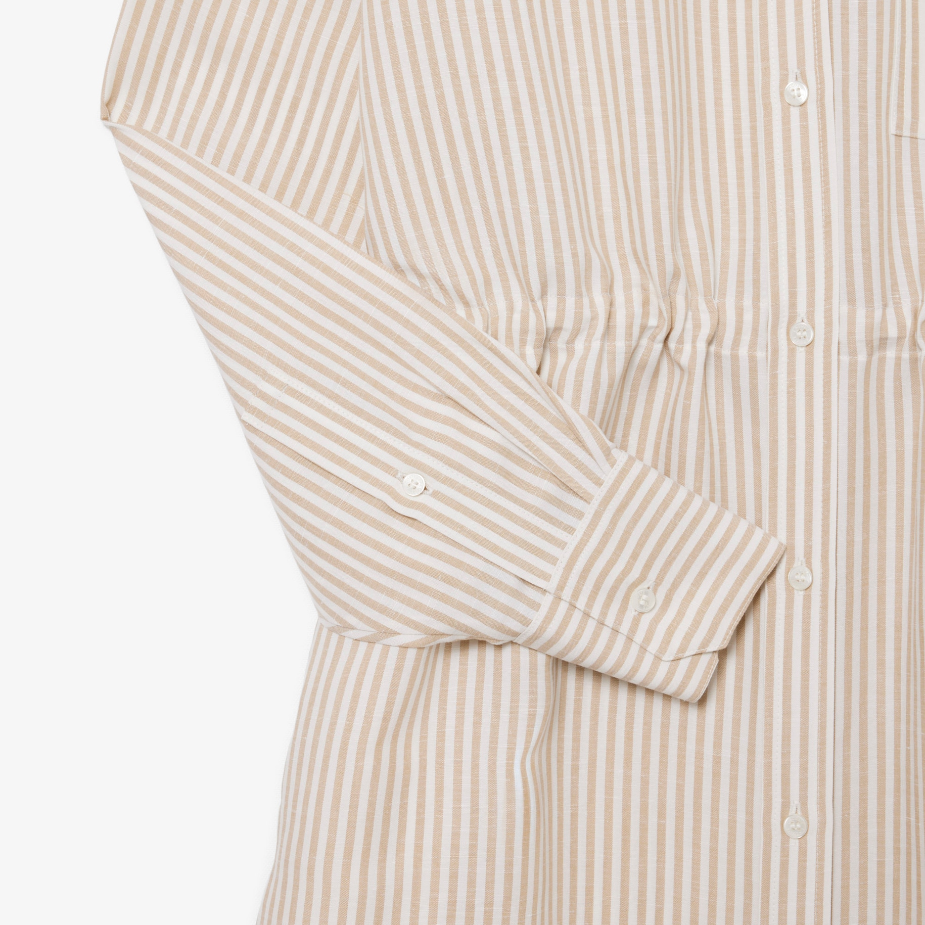 Oversized Linen Blend Shirt Dress image number 3