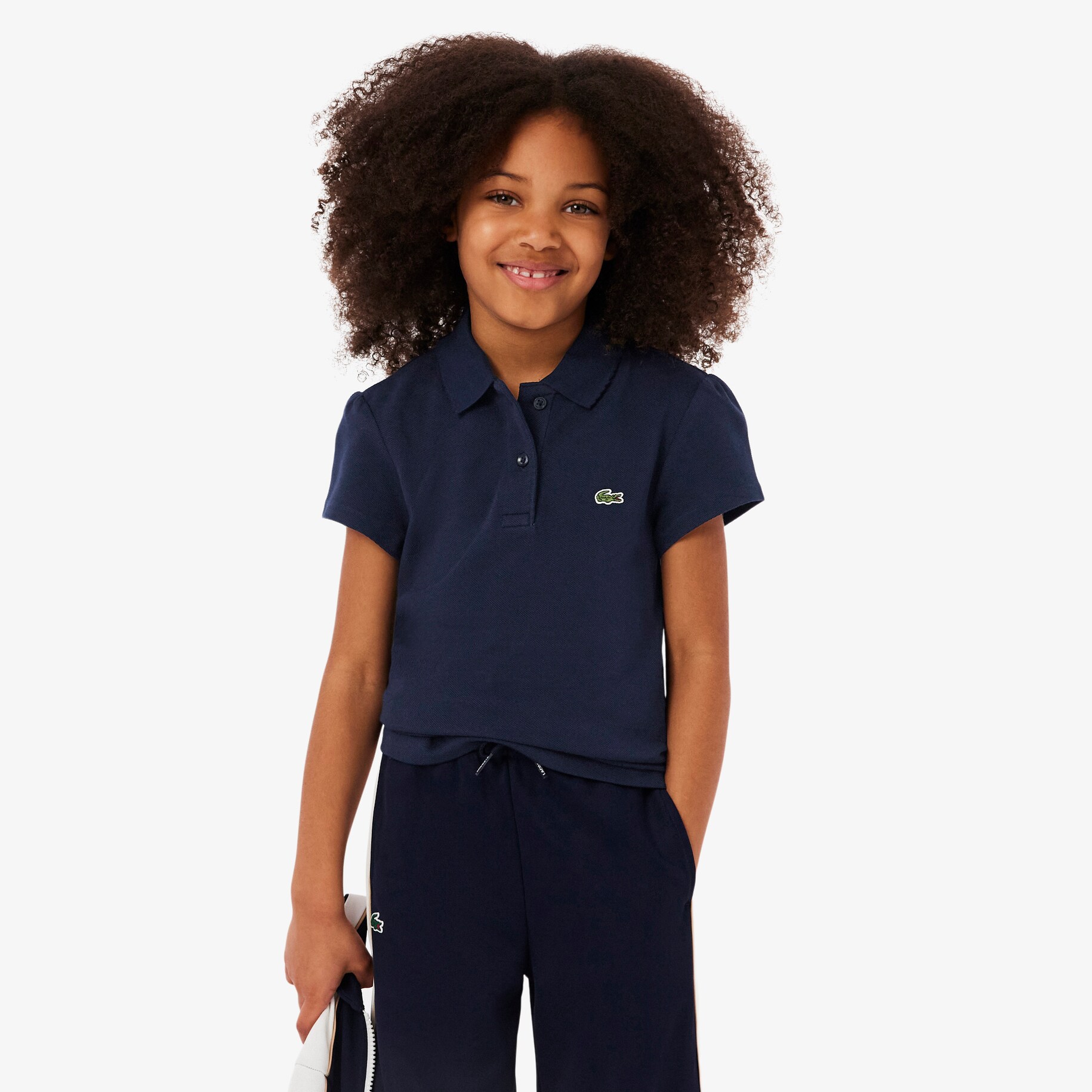 Scalloped Collar Piqu&eacute; Polo Shirt image number 0