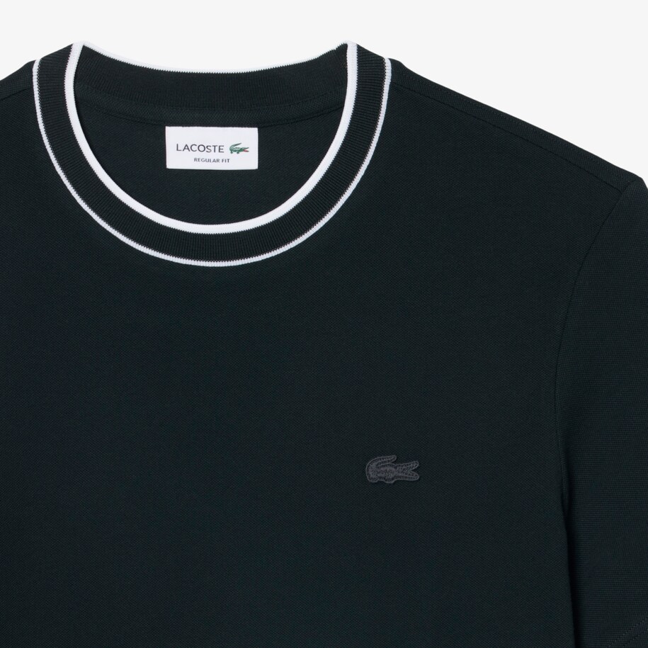 Stretch Piqu&eacute; Stripe Collar T-shirt image number 4