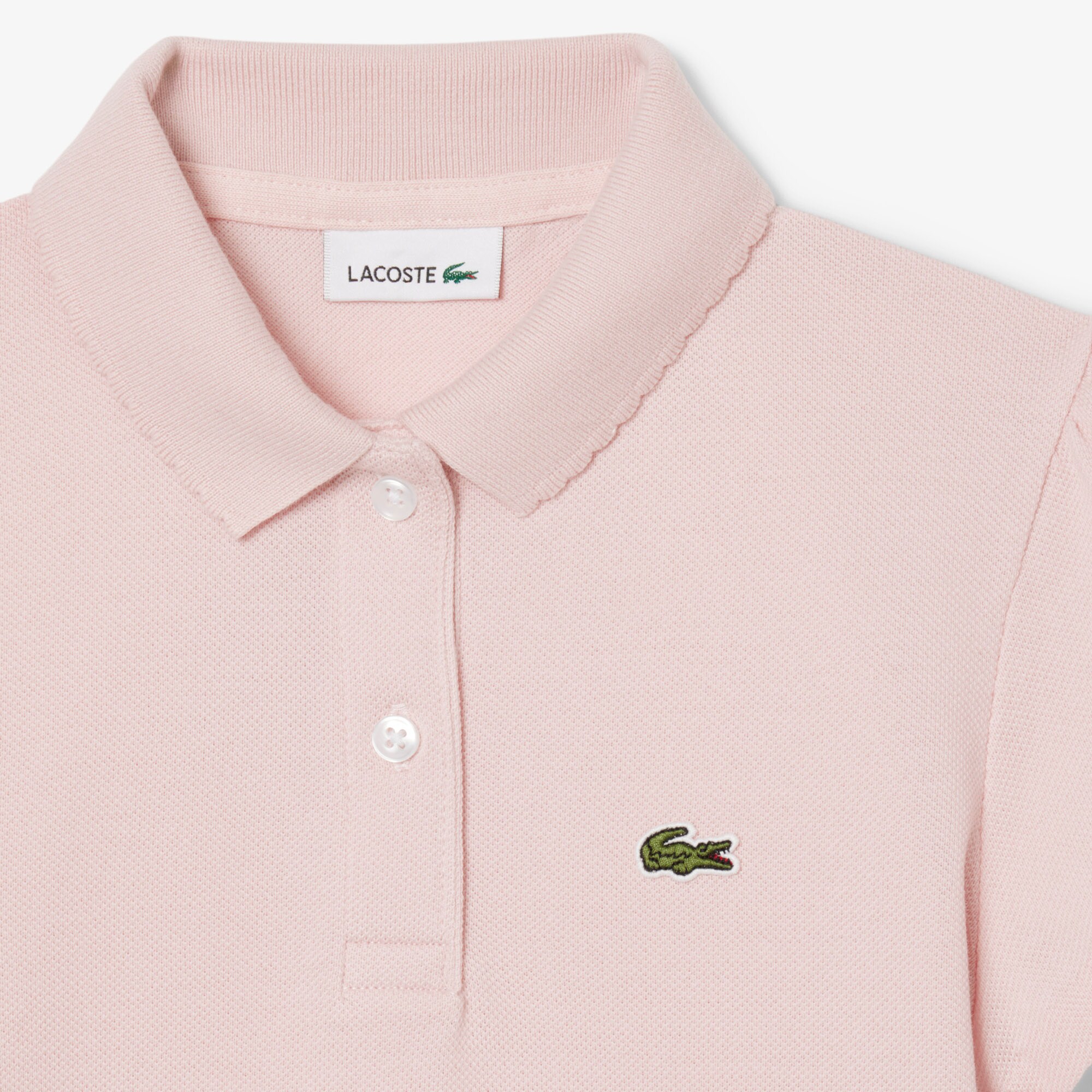 Scalloped Collar Piqu&eacute; Polo Shirt image number 2