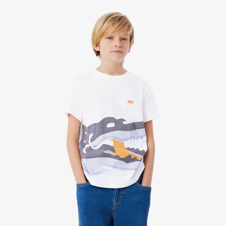Croc Print Cotton T-shirt image number 0